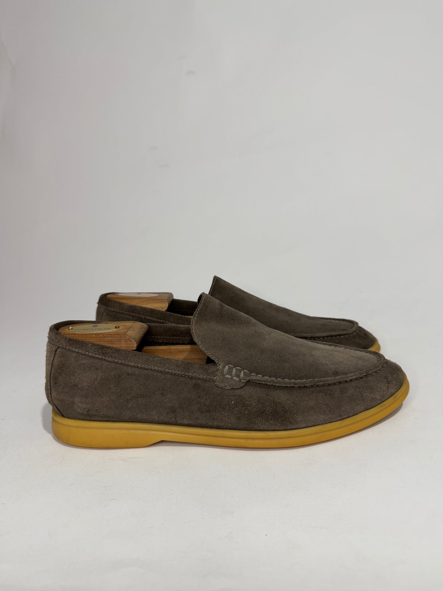 Loro Piana Brown Suede Summer Walk Loafers Size 44 EU