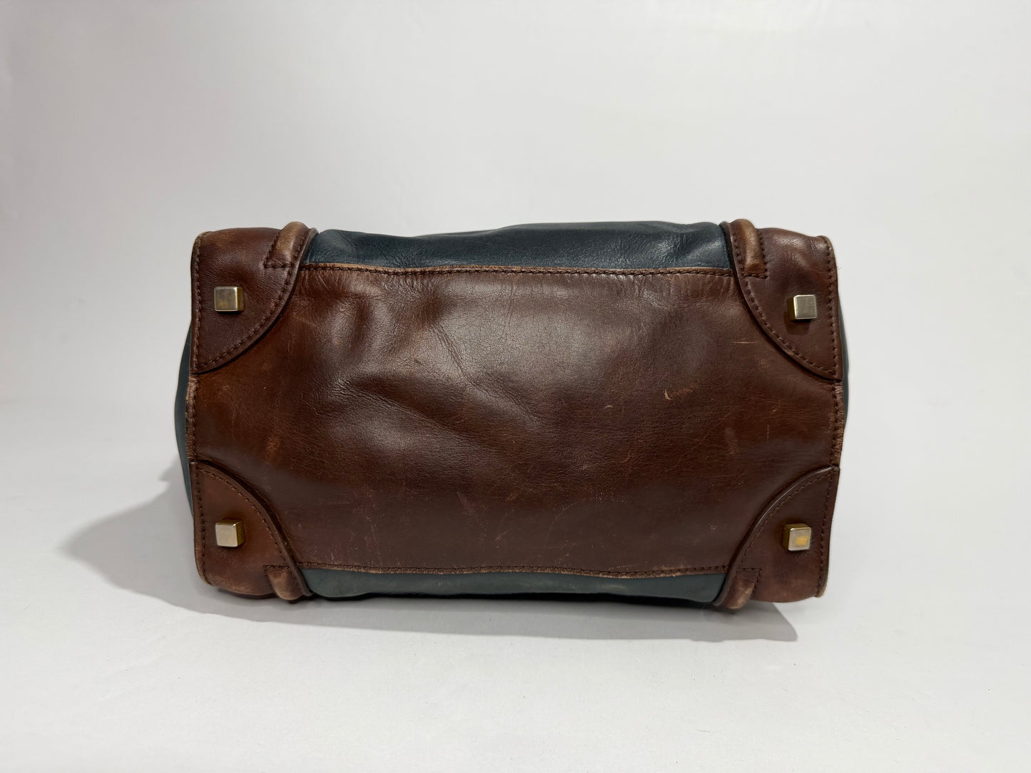 CELINE
Tri-Color Calfskin Leather Large Luggage Tote Bag