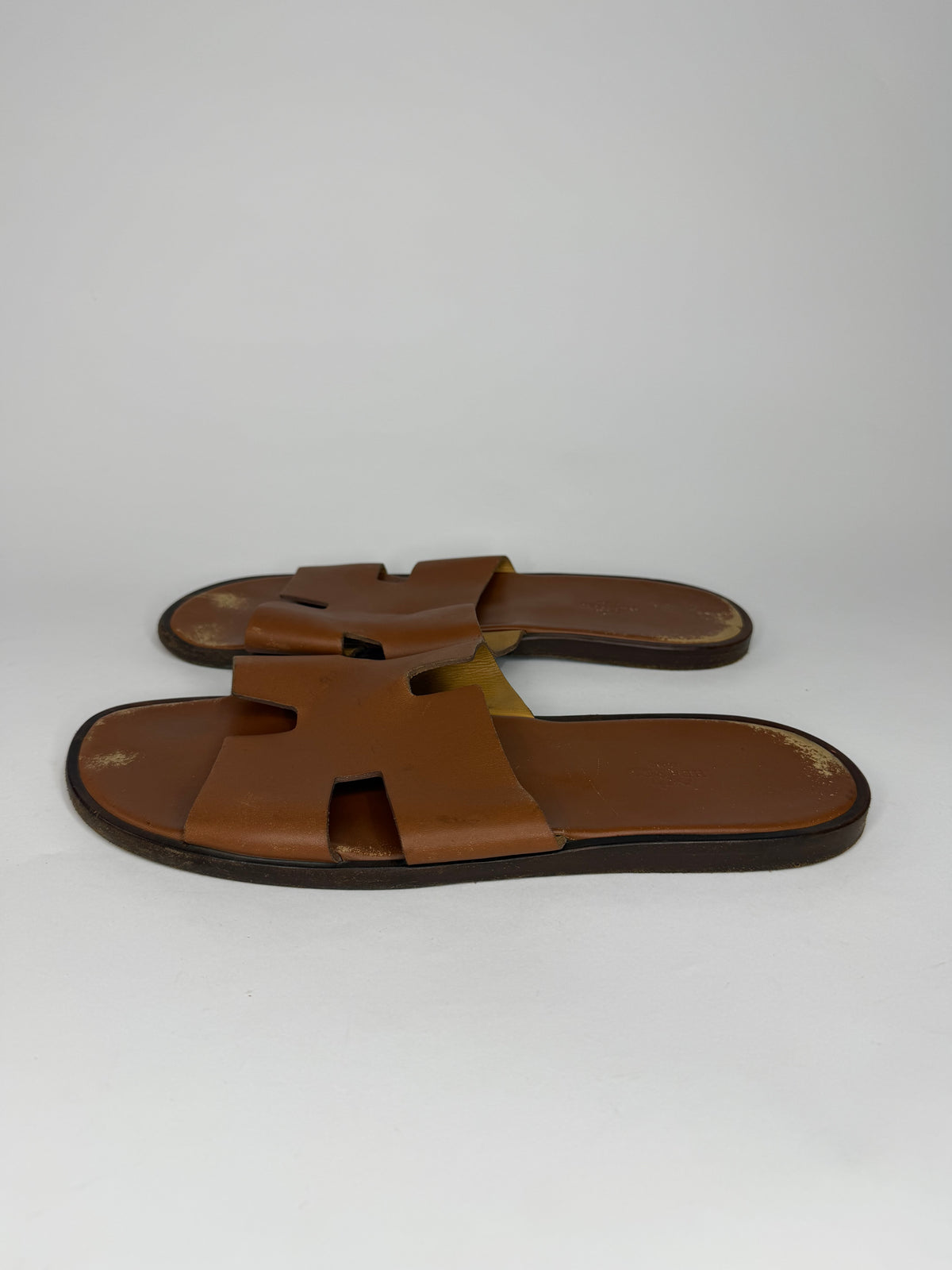 Hermes Brown Izmir Leather sandal Size 45 EU/ 12 US/ 11 UK