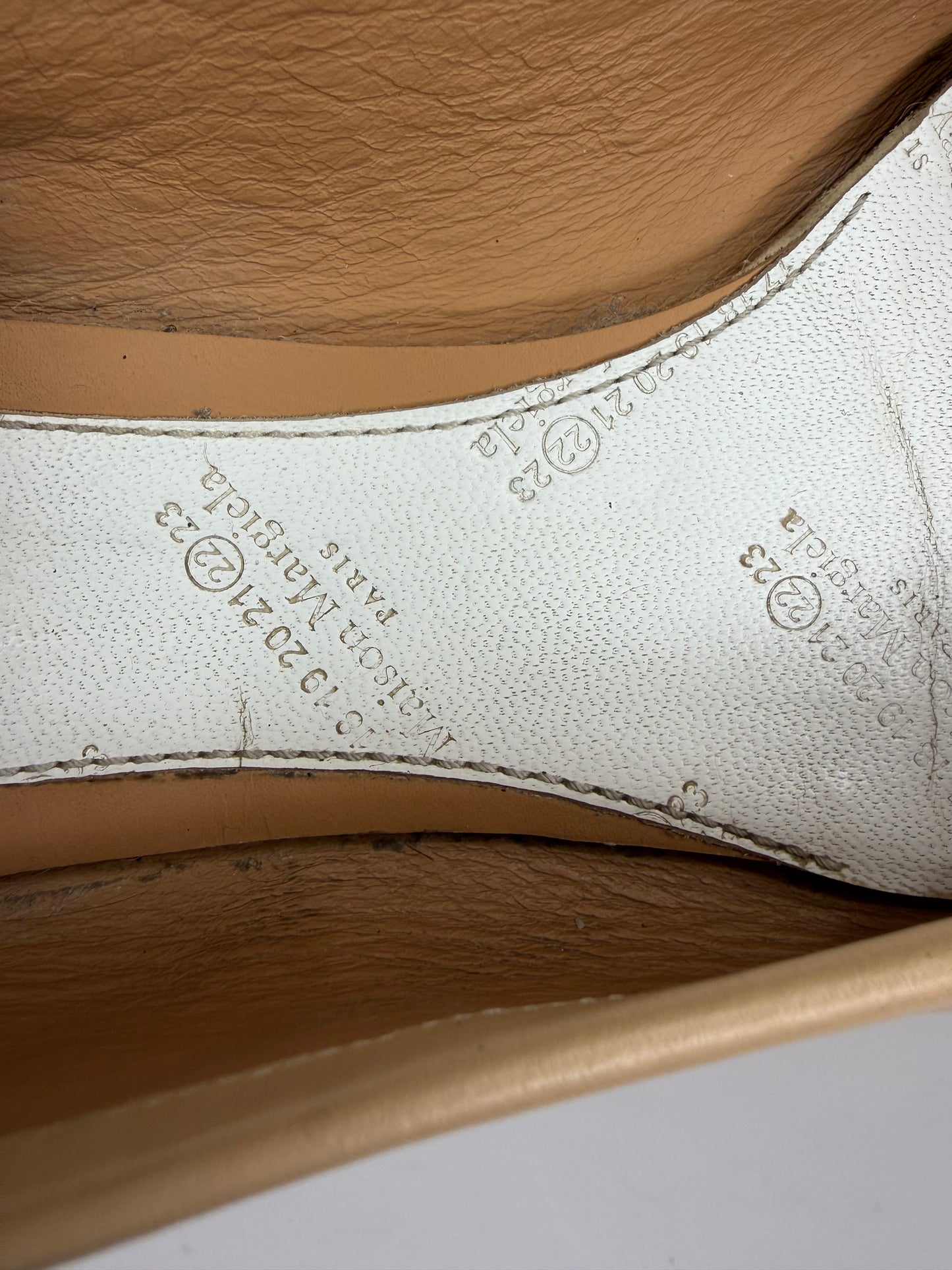 Maison Margiela Tabi Ballet Flats Brown Leather Split-Toe EU 35 / 5 US/ 2 UK