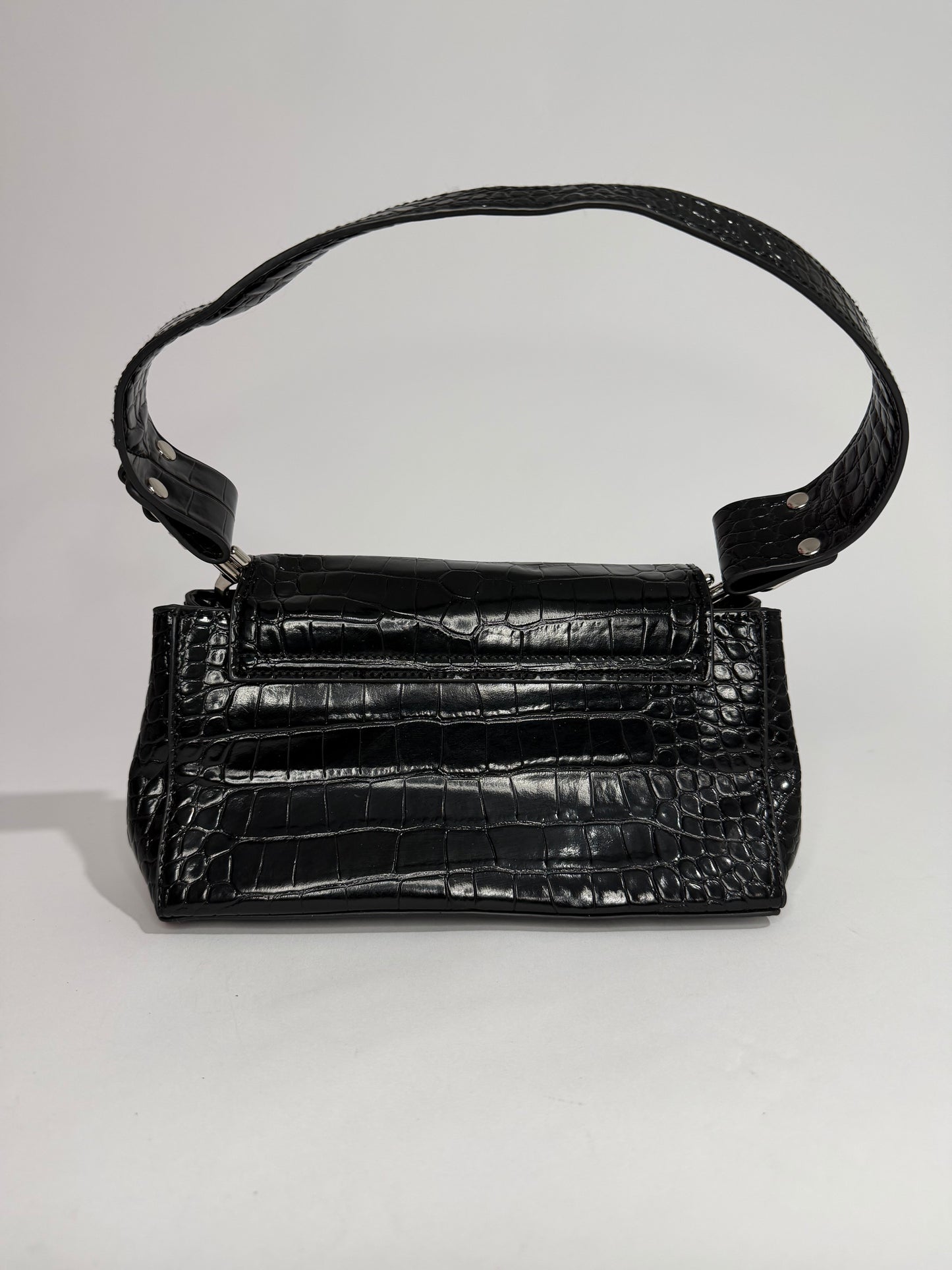 Vivienne Westwood Black Small Patent Leather Hazel Top-Handle Bag