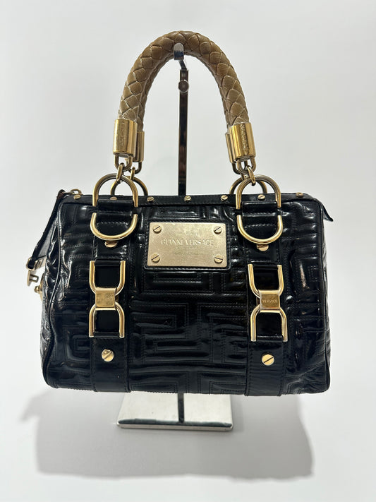 Versace
Black Quilted 'Snap Out Of It' Satchel