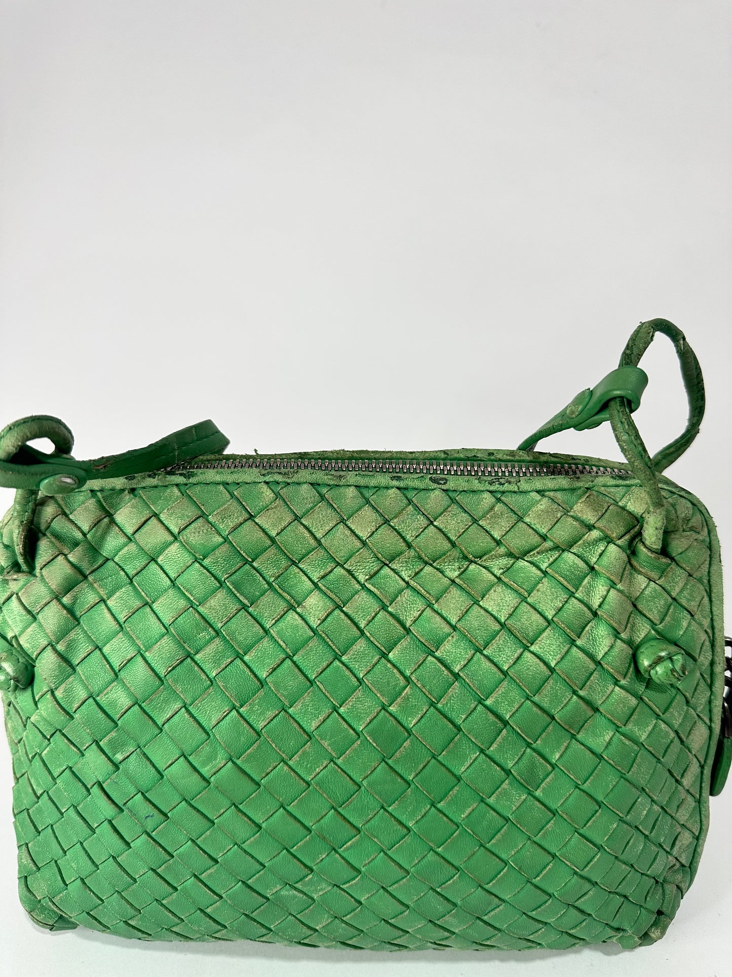 Bottega Veneta Gresn Intrecciato Leather Nodini Crossbody Bag