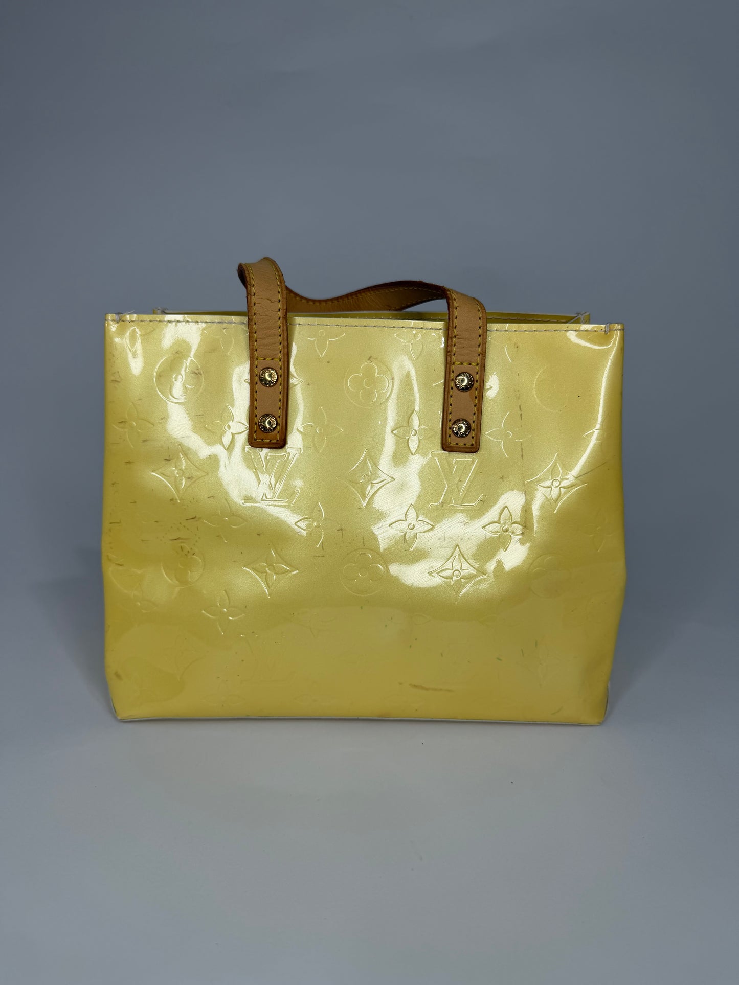 Louis Vuitton Yellow Monogram Vernis Reade PM Bag
