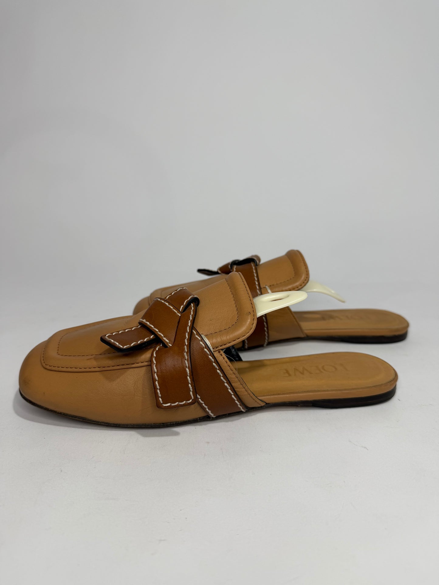 Loewe Brown leather Gate slippers Size 36 EU/6 US/ 3 UK