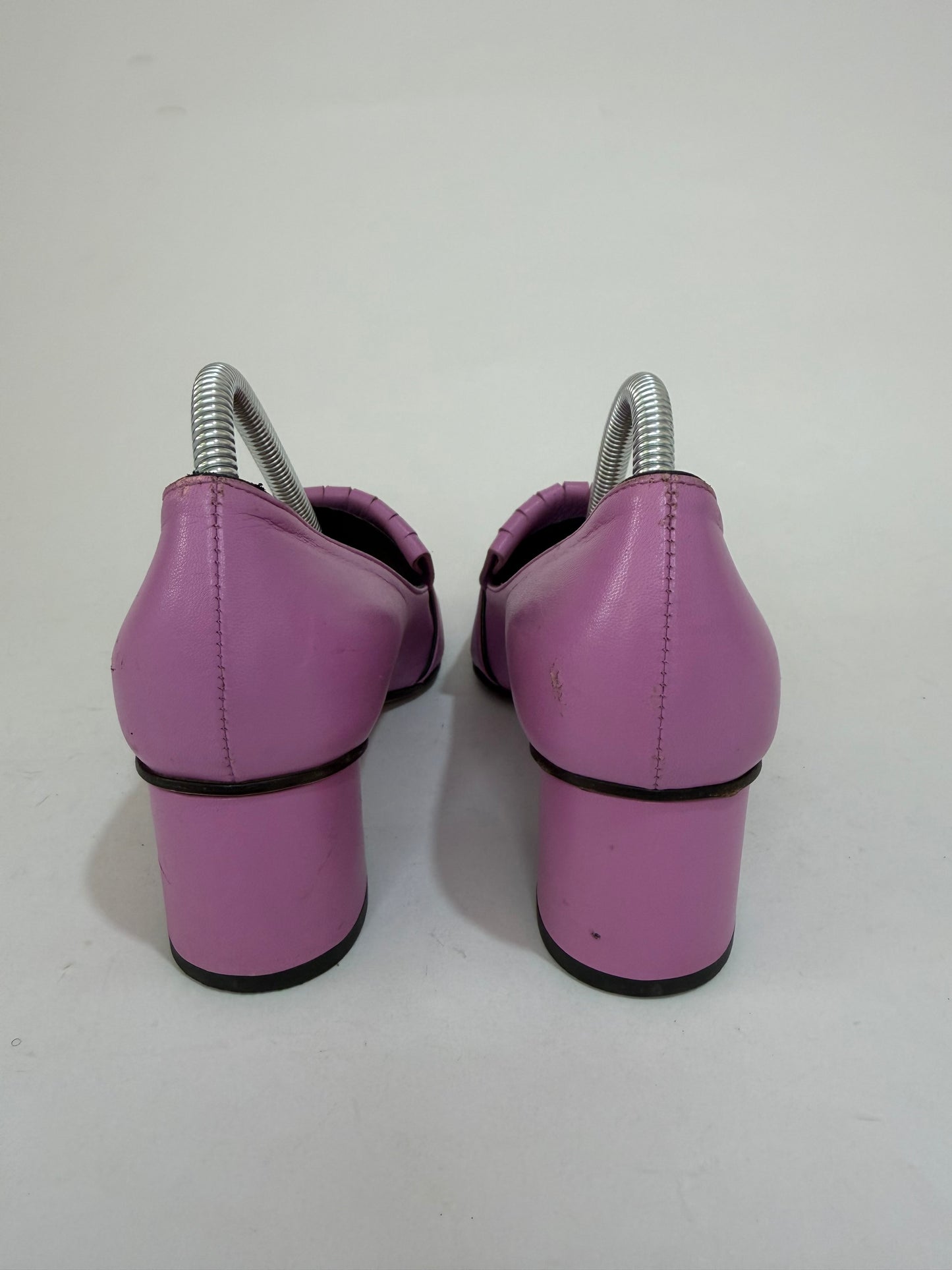 Gucci Lavender Leather GG Marmont Fringe Loafer Pumps Size 35 EU/ 5 US/ 2 UK