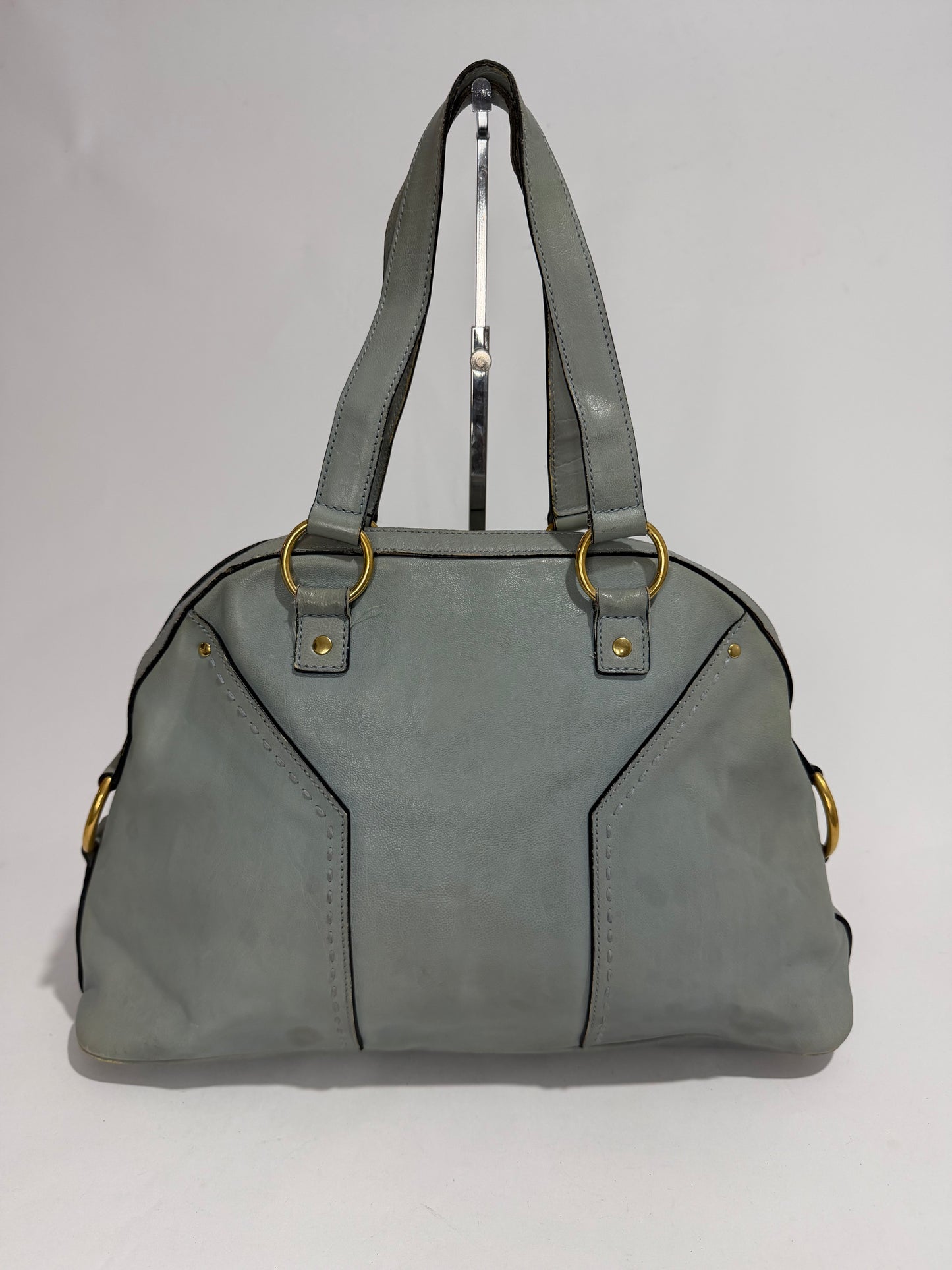YVES SAINT LAURENT
Blue Leather Large Muse Bag