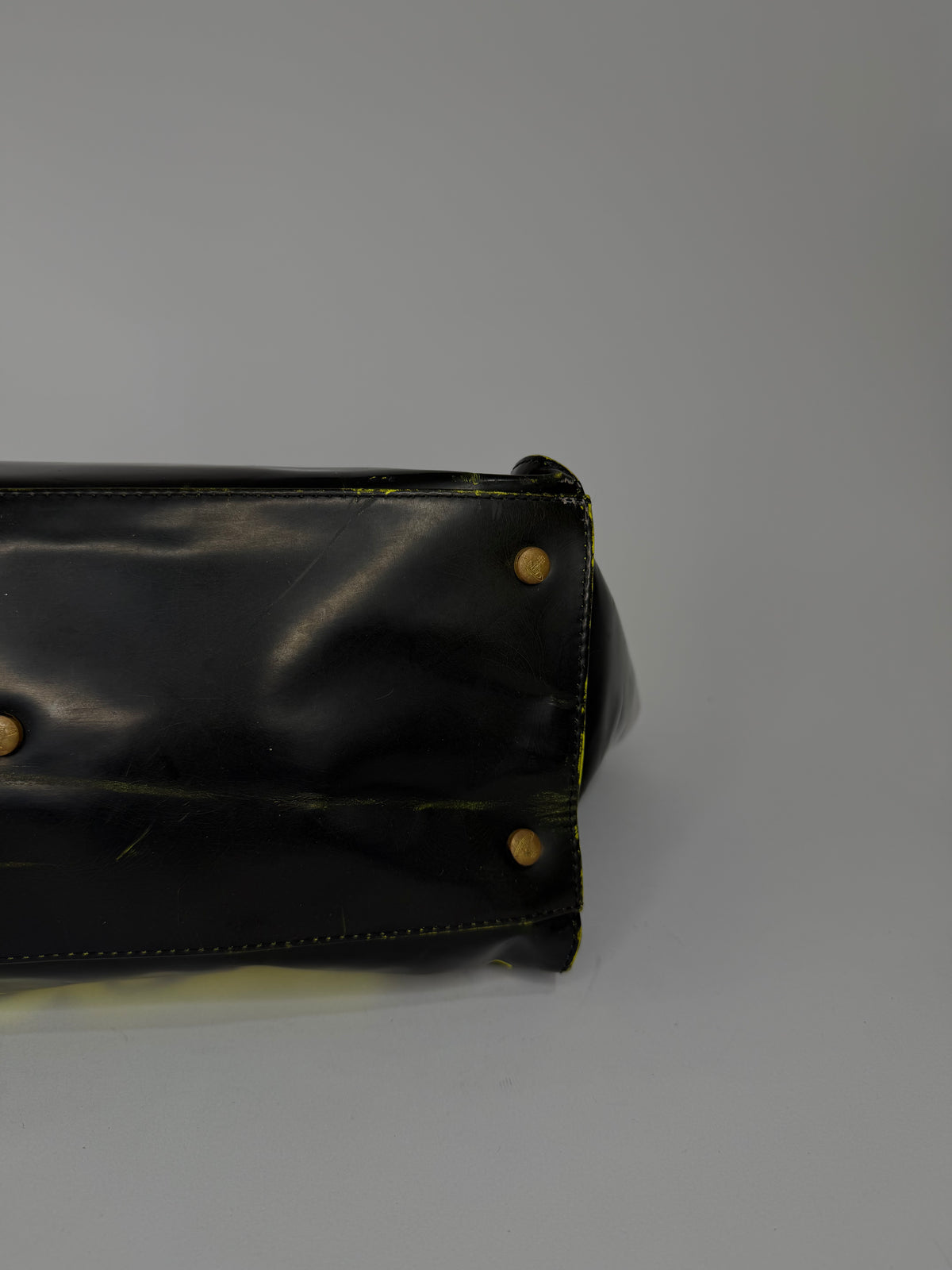 Vivienne Westwood Black Leather Floral Orb Tote Bag – Yellow Baroque Print