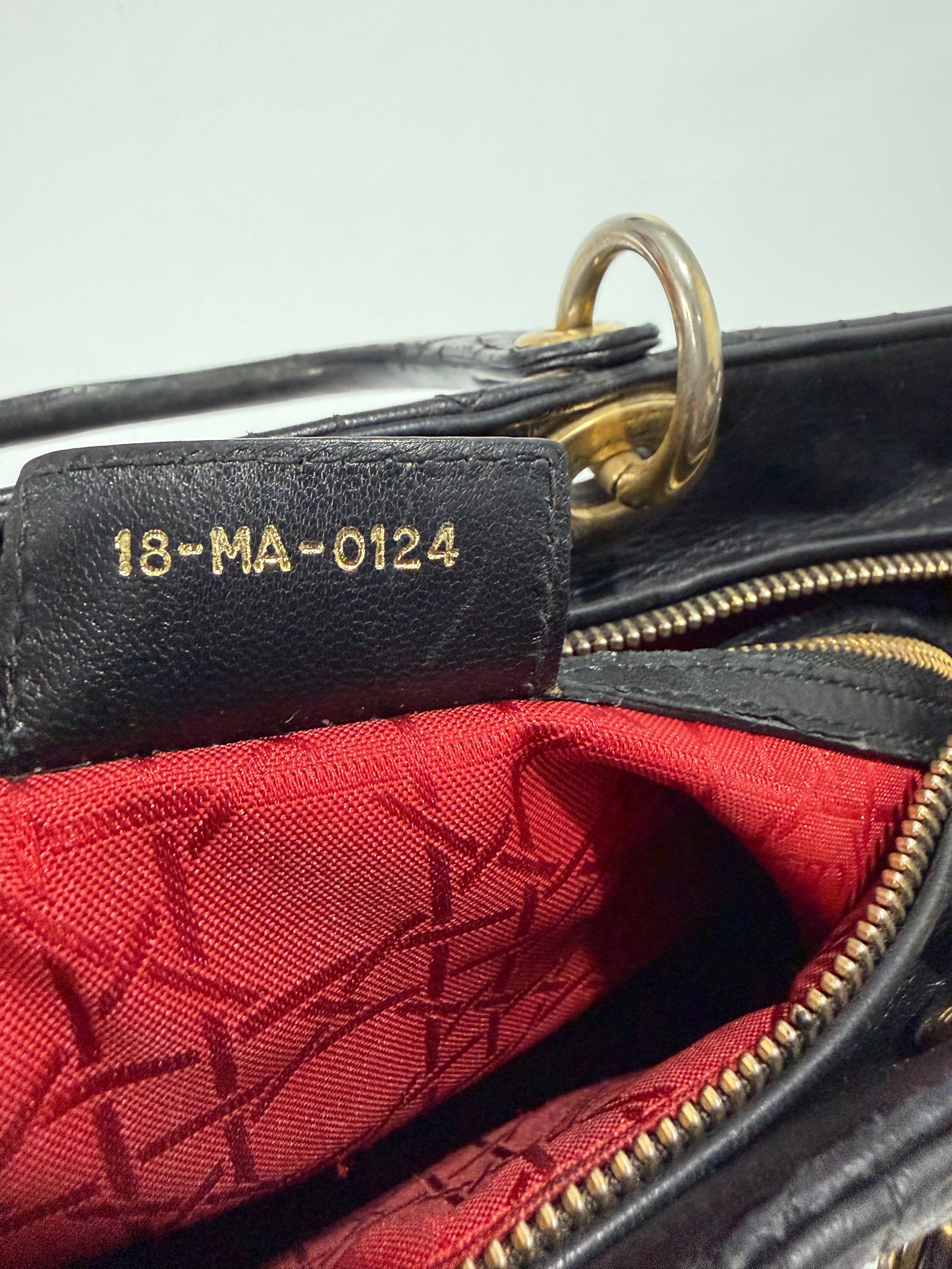 Dior Black Large Lambskin Cannage Lady Dior