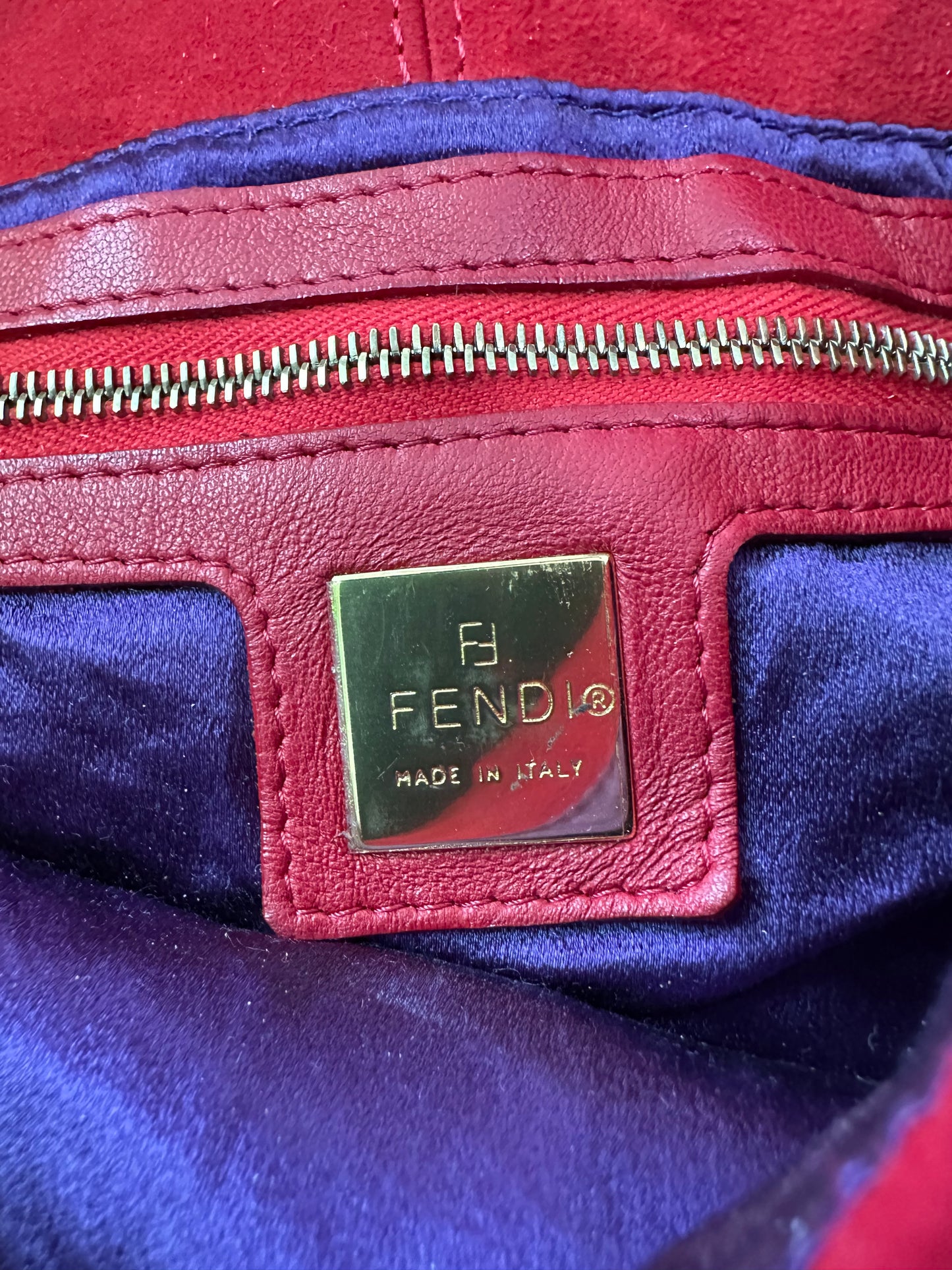 FENDI
Red Suede Baguette Bag