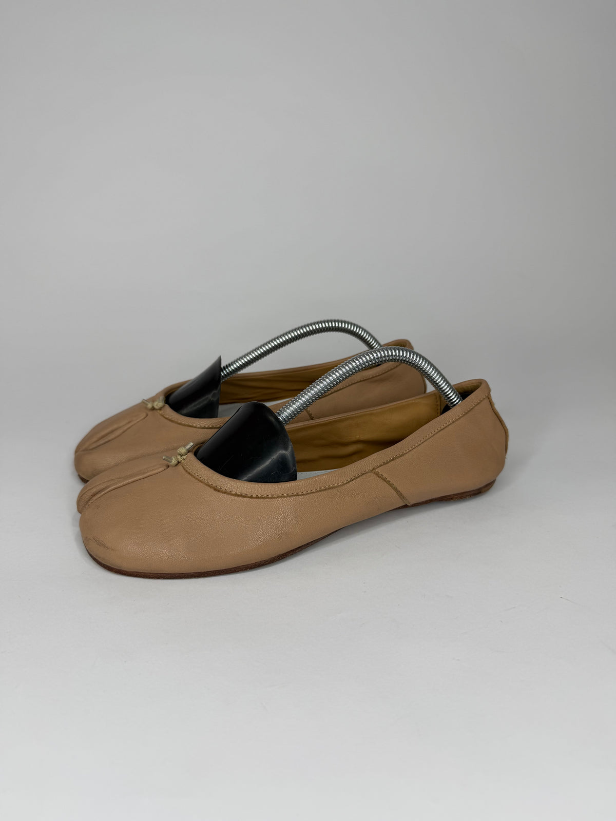 Maison Margiela Tabi Ballet Flats Brown Leather Split-Toe EU 37 / 7 US/ 4 UK
