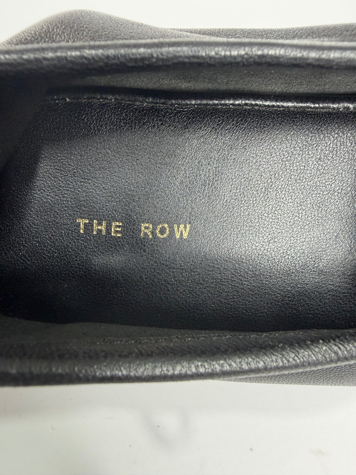 The Row Black Leather Elastic Ballet Slipper Size 36 EU/ 6 US/ 3 UK