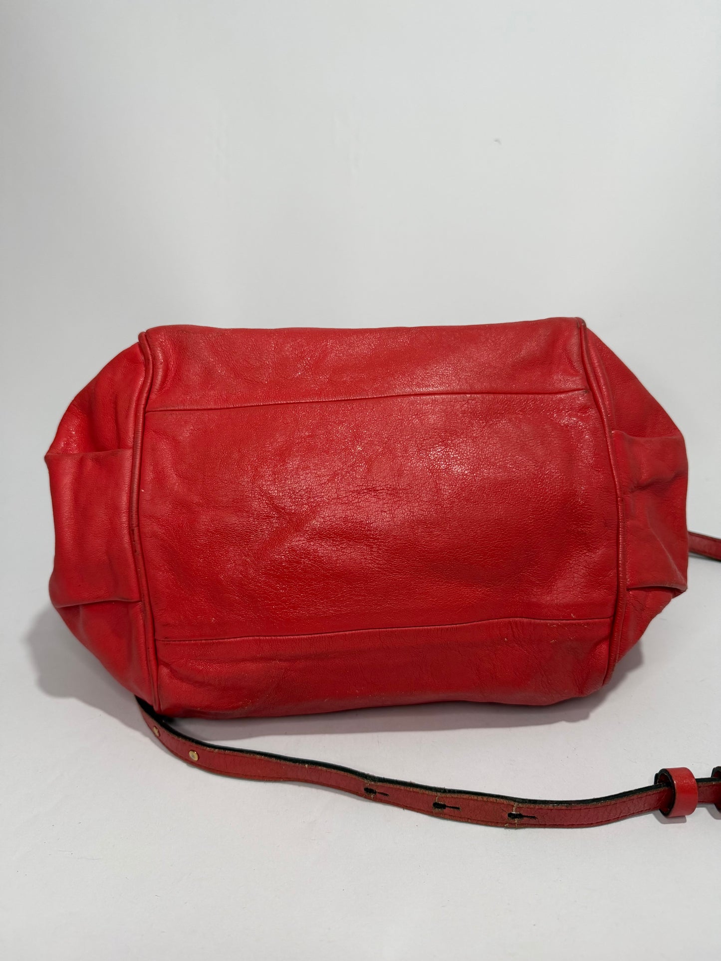 CHLOE Calfskin Small Ethel Satchel Red