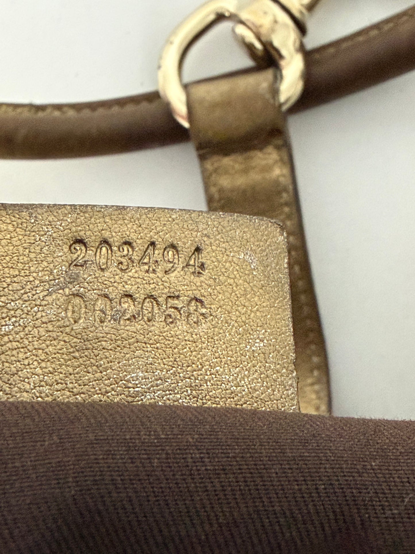 Gucci Gold/Beige GG Crystal Canvas and Leather Medium Joy Shoulder Bag