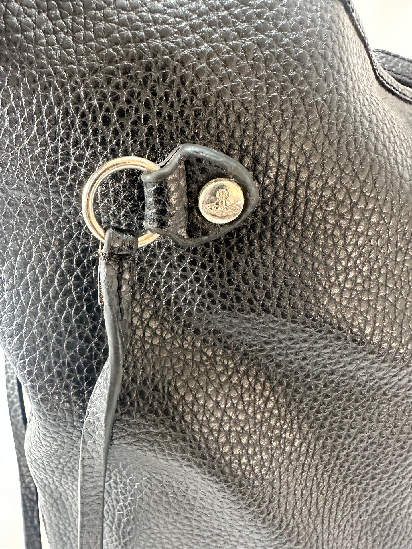 VIVIENNE WESTWOOD Black Leather Tote