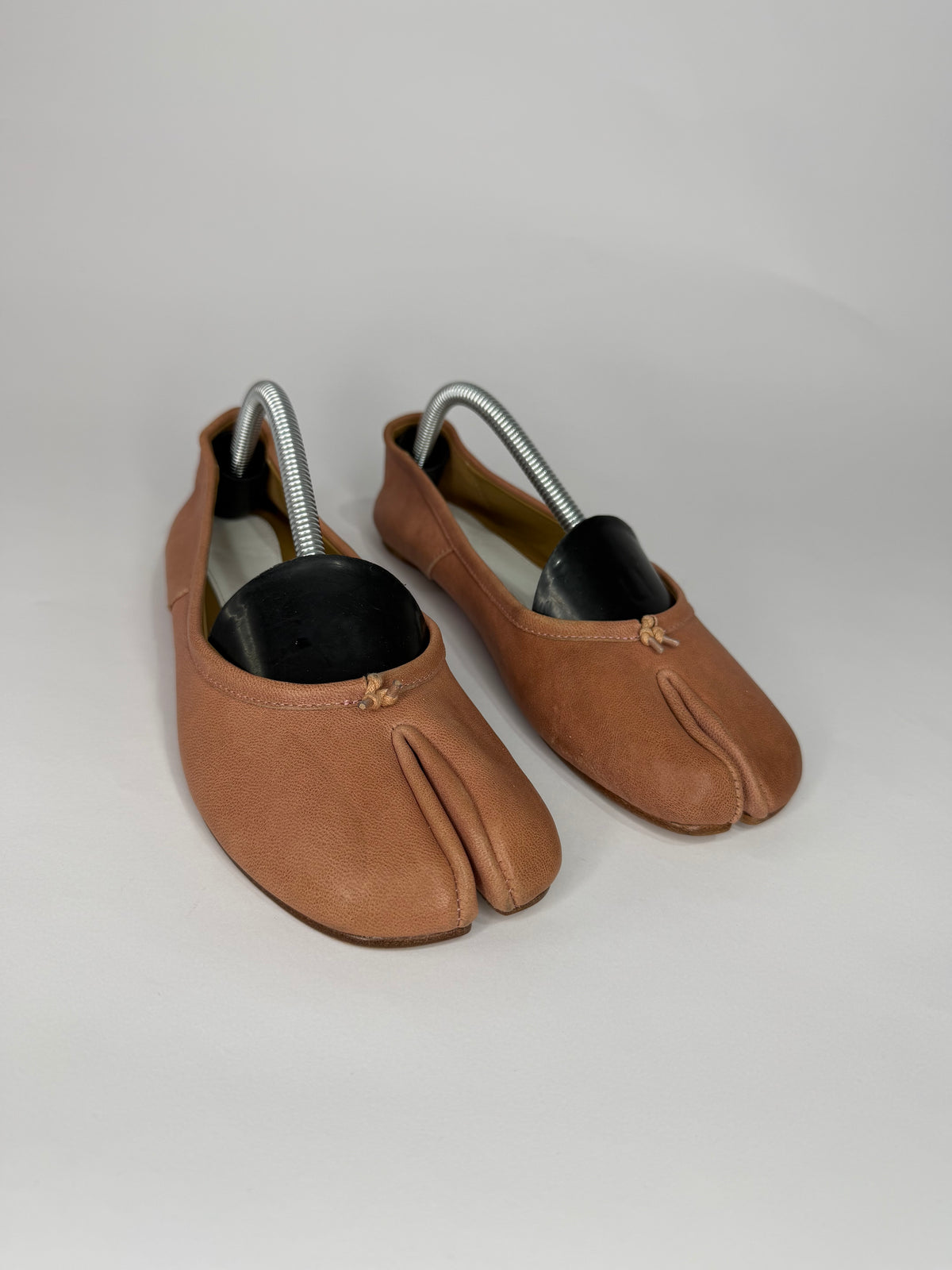 Maison Margiela Tabi Ballet Flats Brown Leather Split-Toe EU 36 / 6 US/ 3 UK