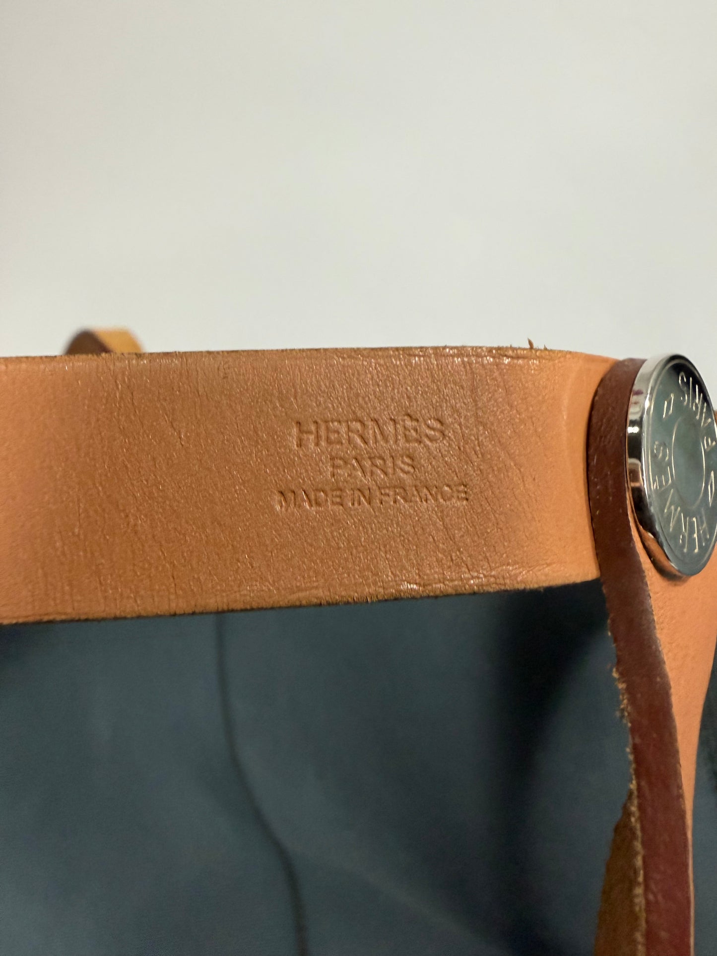 Hermes Light Blue Toile Canvas Cabag Elan Tote