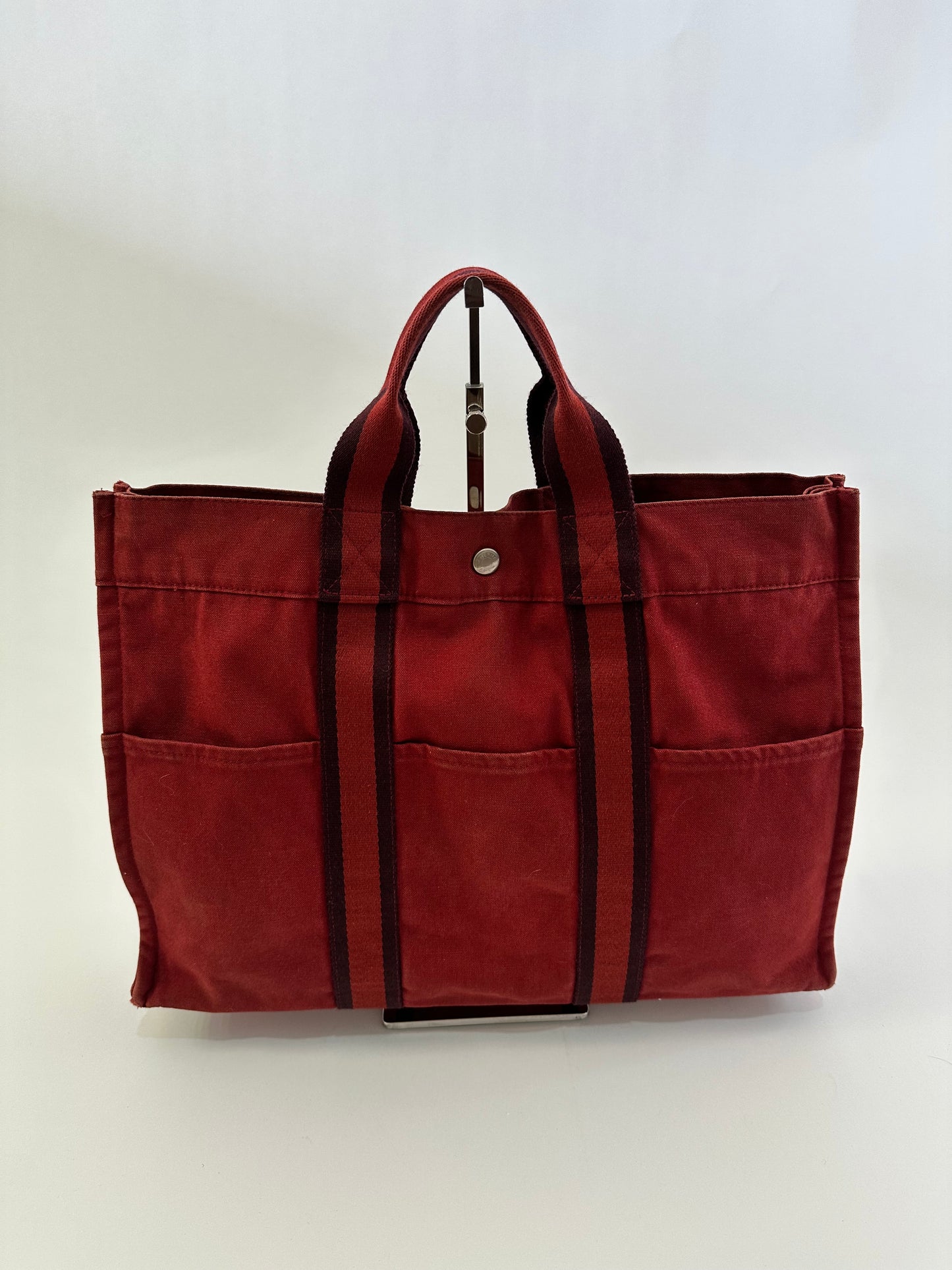 Hermes Unisex Canvas Fourre Tout Besace Tote Bag.