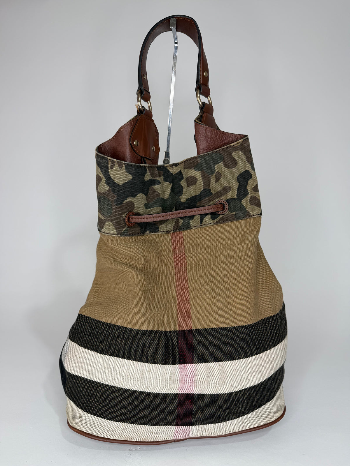Burberry
Exploded Check Bucket Bag