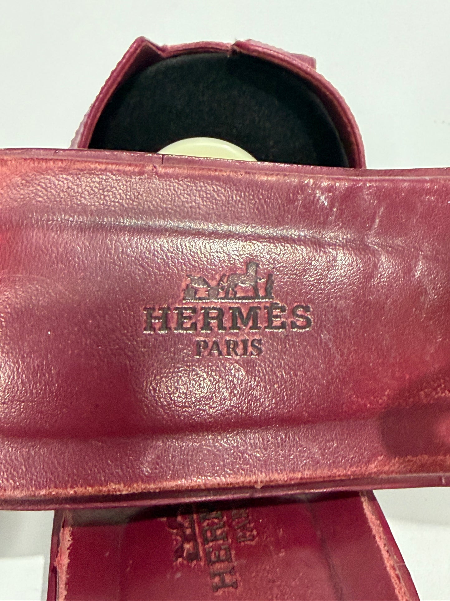 HERMES Pink Epsom Oran Sandals Size 41.5 EU/11.5US / 8.5UK