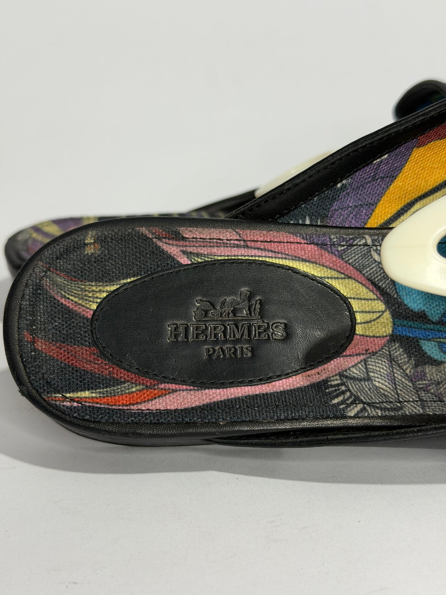 Hermes Black Calf Leather Oz Mule Size 40.5 EU/ 10.5 US/ 7.5 UK