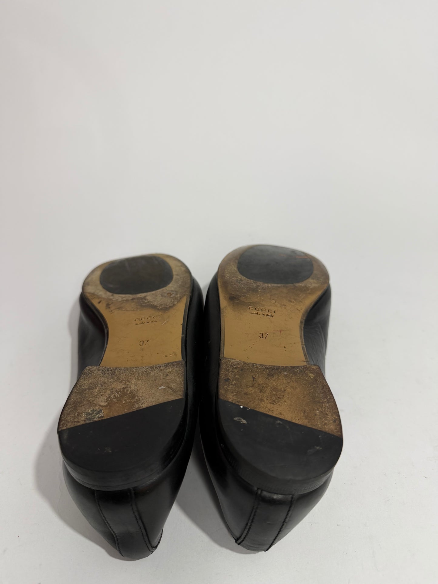 Gucci Black Leather Jordaan Loafers Size 37 EU/7 US/ 4 UK