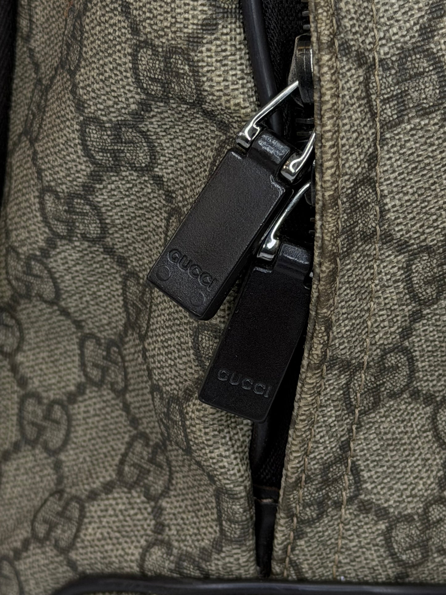 Gucci Beige/Brown GG Supreme Canvas Interlocking G Backpack