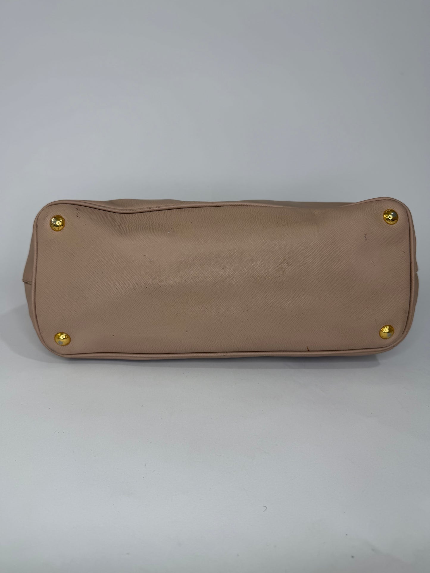 Prada Pink Saffiano Lux Leather Large Galleria Double Zip Tote