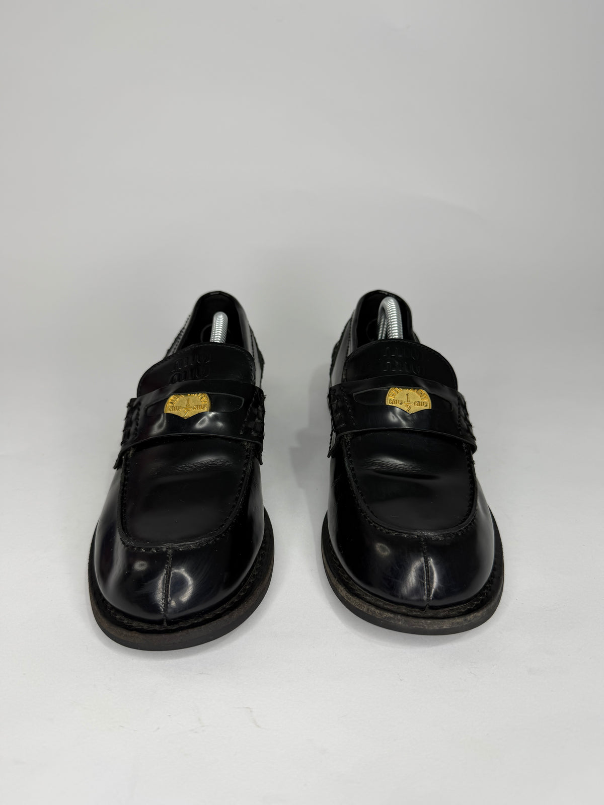 Miu Miu
Black Leather Penny Loafers
Women's Size: 8 US | IT 38