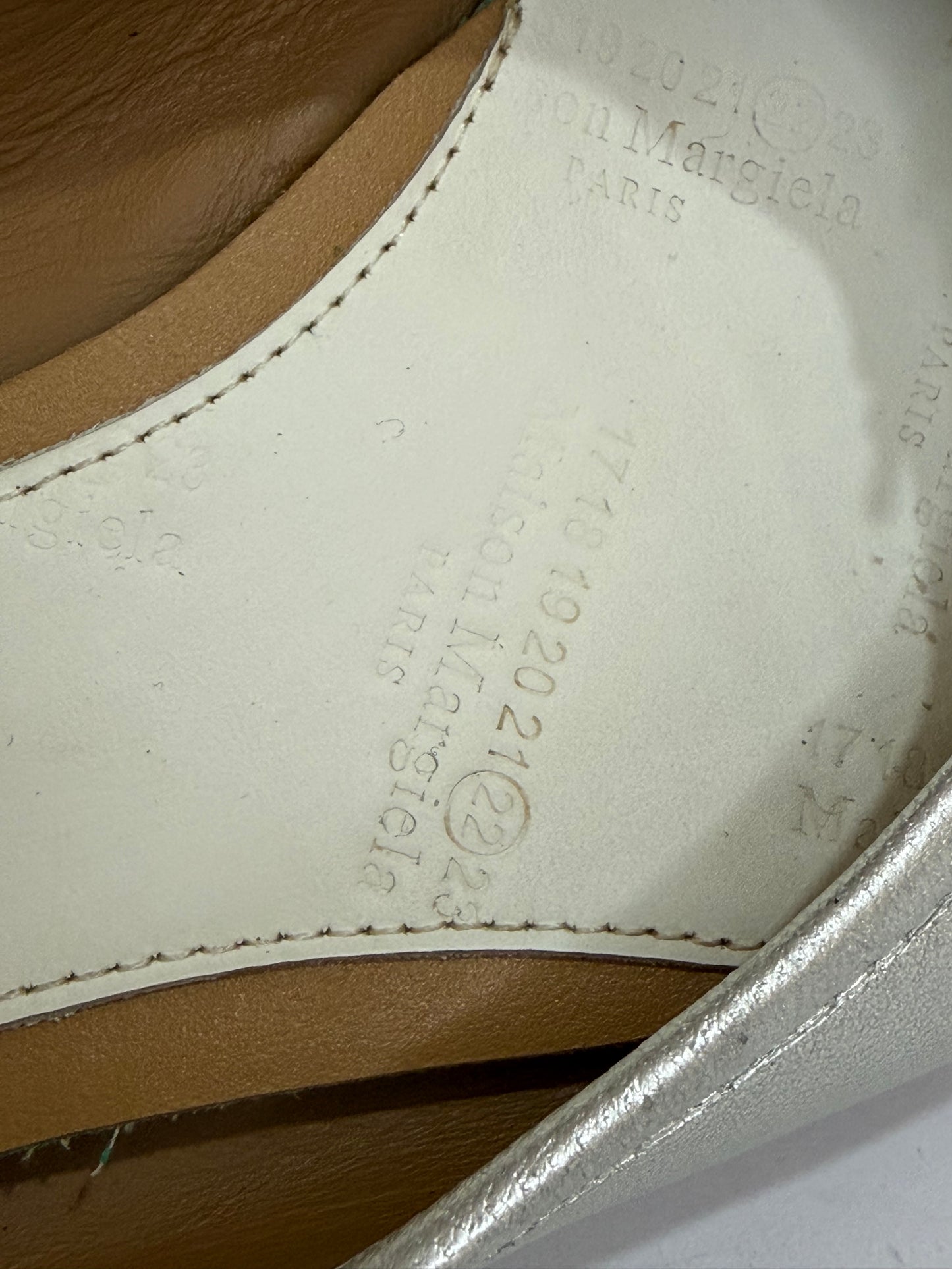 Maison Margiela Silver Tabi Ballerina Flats Size 36 EU/ 6 US/ 3UK