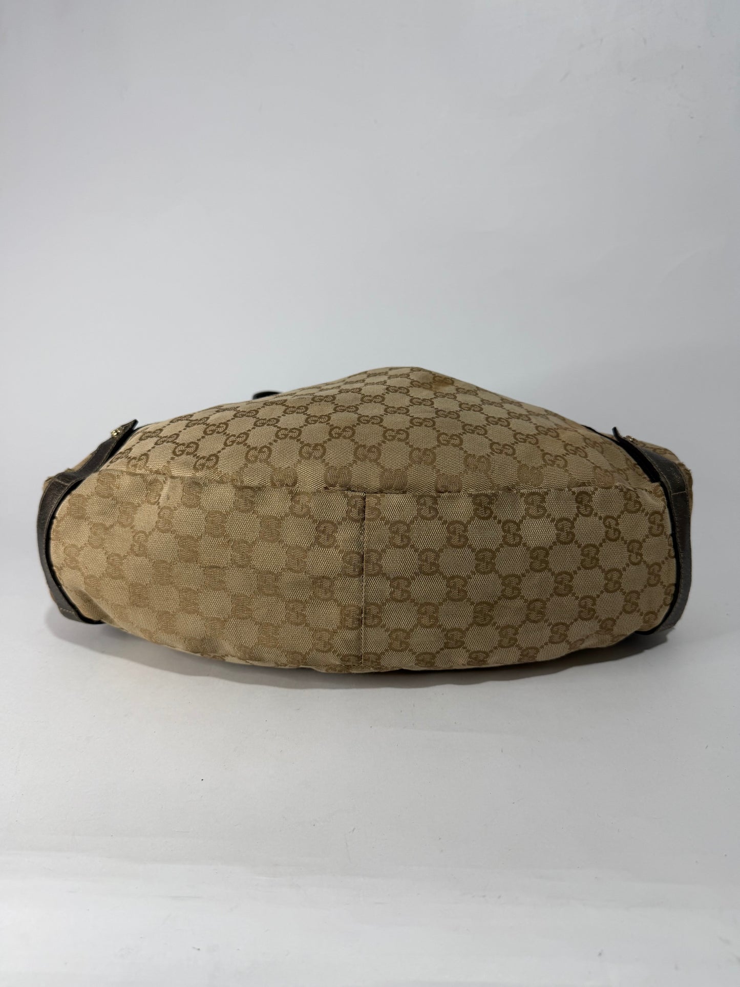 Gucci Beige/Grey GG Canvas and Leather Abbey Tote