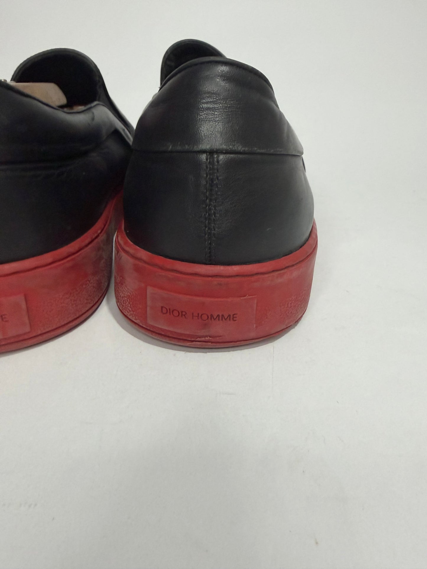 Dior Homme “Scream” Leather Slip-On Sneakers Black/Red – Men’s EU 45/ 11 UK/ 12 US