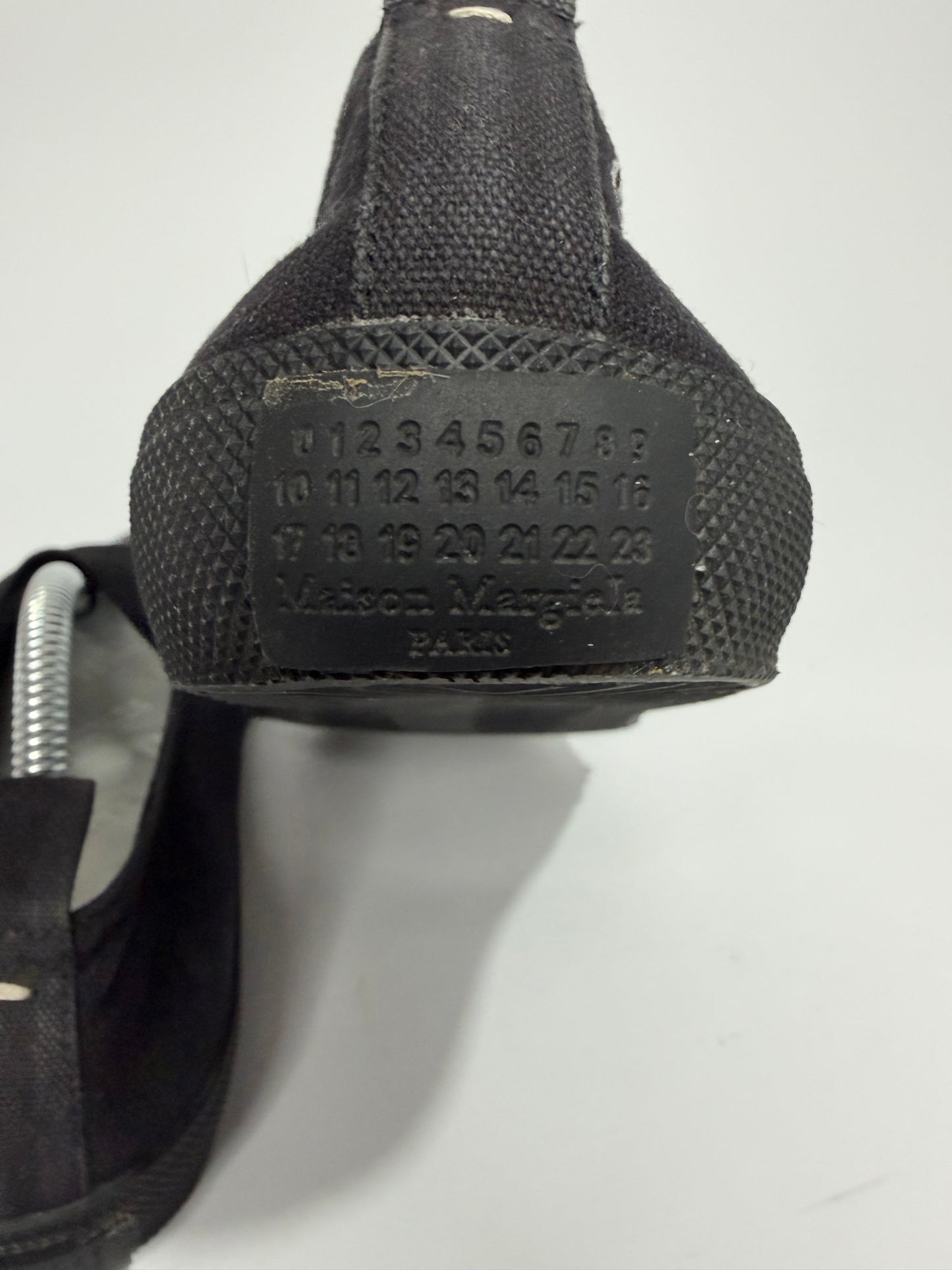 Maison Margiela Black Tabi Vandal Slip-On Sneakers Size 37 EU/ 7 US/ 4 UK