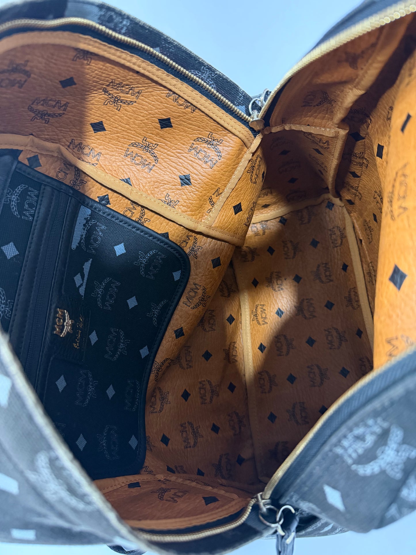 MCM x Fabian Fiehl Limited Edition Stark Backpack – Graphic Visetos Canvas, Black/Grey