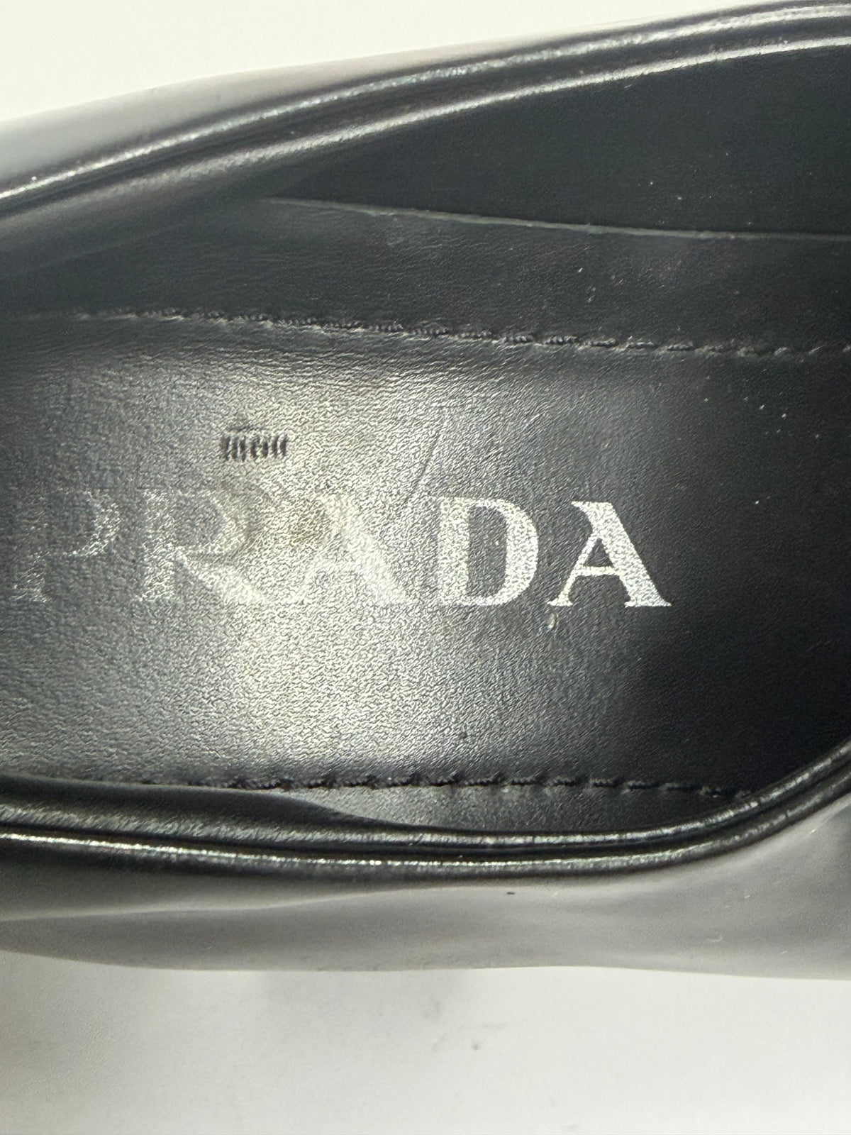 Prada Black Leather Monolith Platform Derby Sneakers Size 38 EU/ 8 US / 5 UK