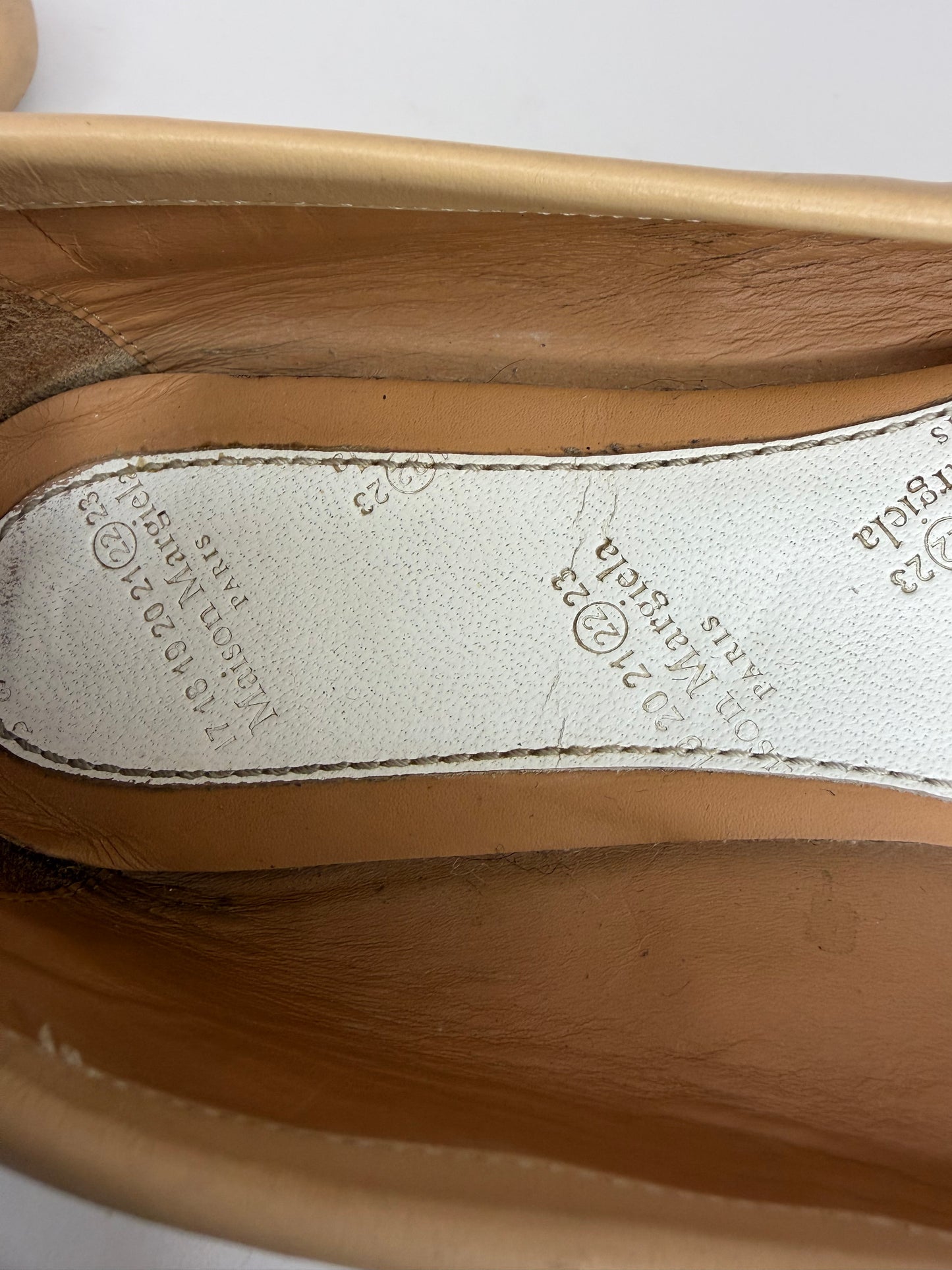 Maison Margiela Tabi Ballet Flats Brown Leather Split-Toe EU 35 / 5 US/ 2 UK