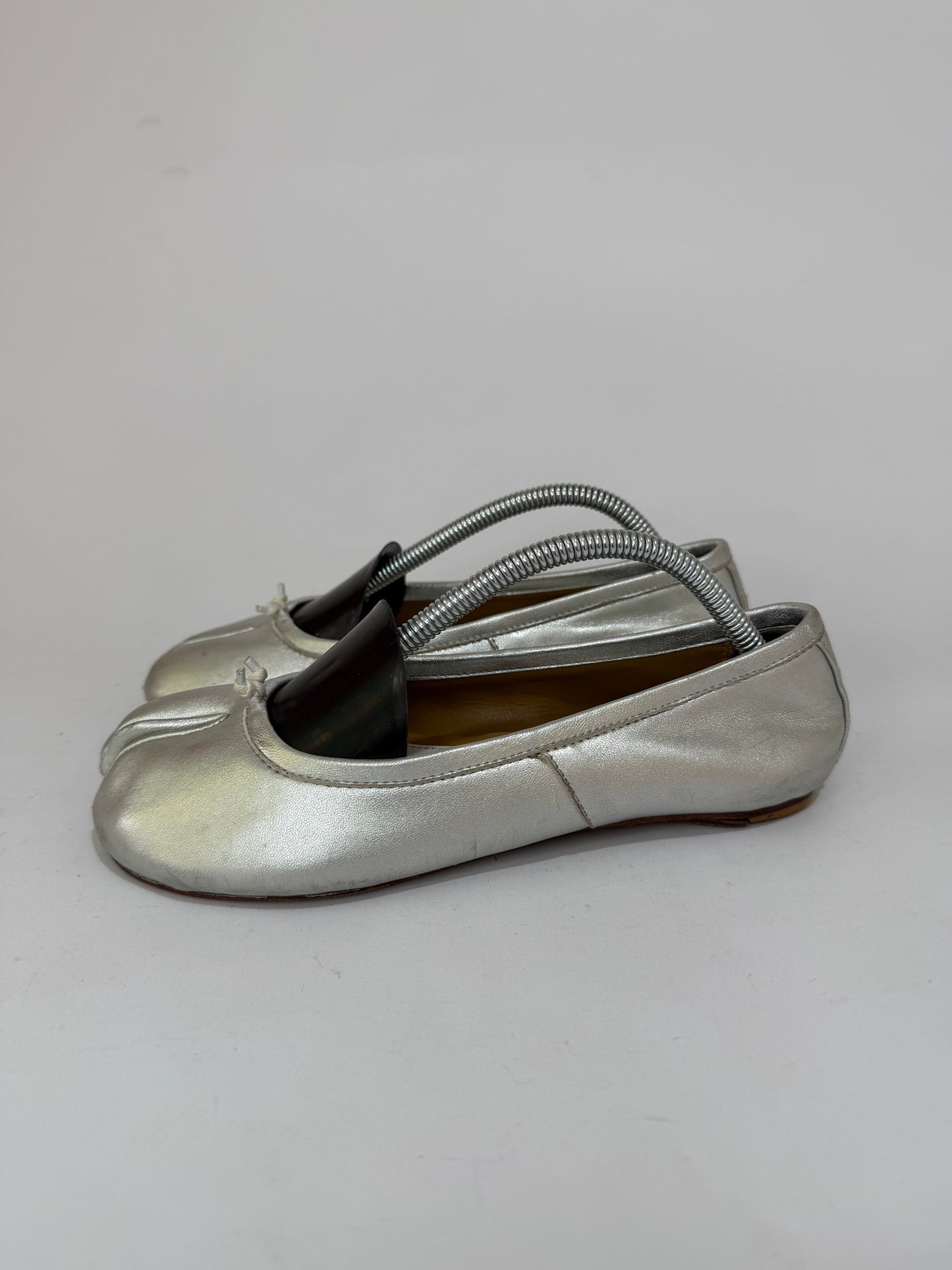 Maison Margiela Silver Tabi Ballerina Flats Size 36 EU/ 6 US/ 3UK