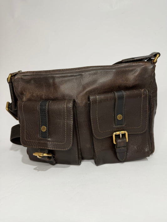 Louis Vuitton Brown Utah Leather Wichita Messenger Bag