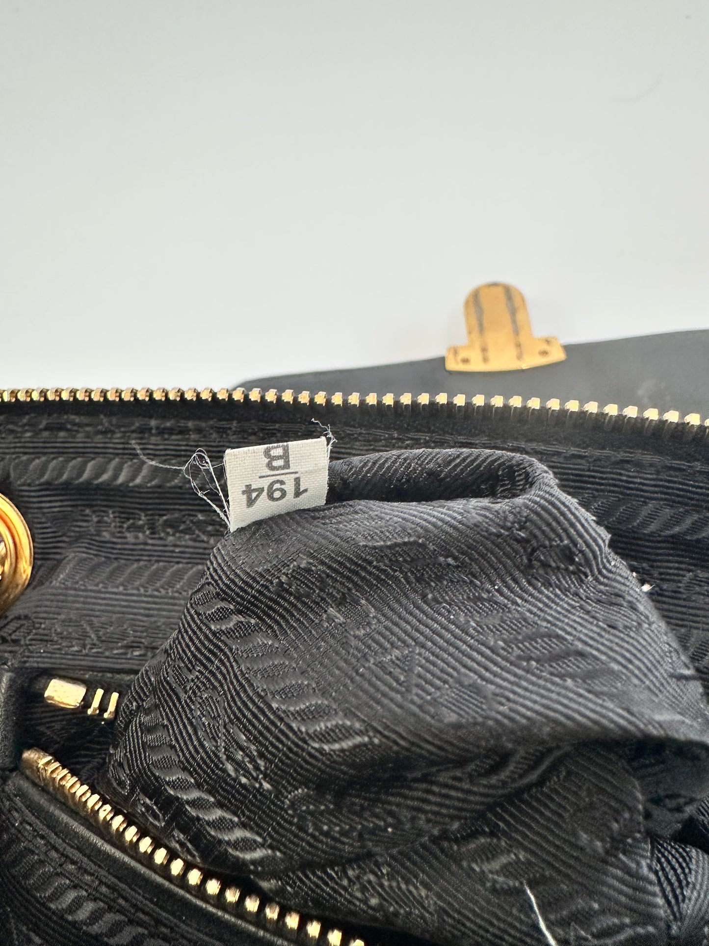 Prada Black Nylon Push Lock Shoulder Bag