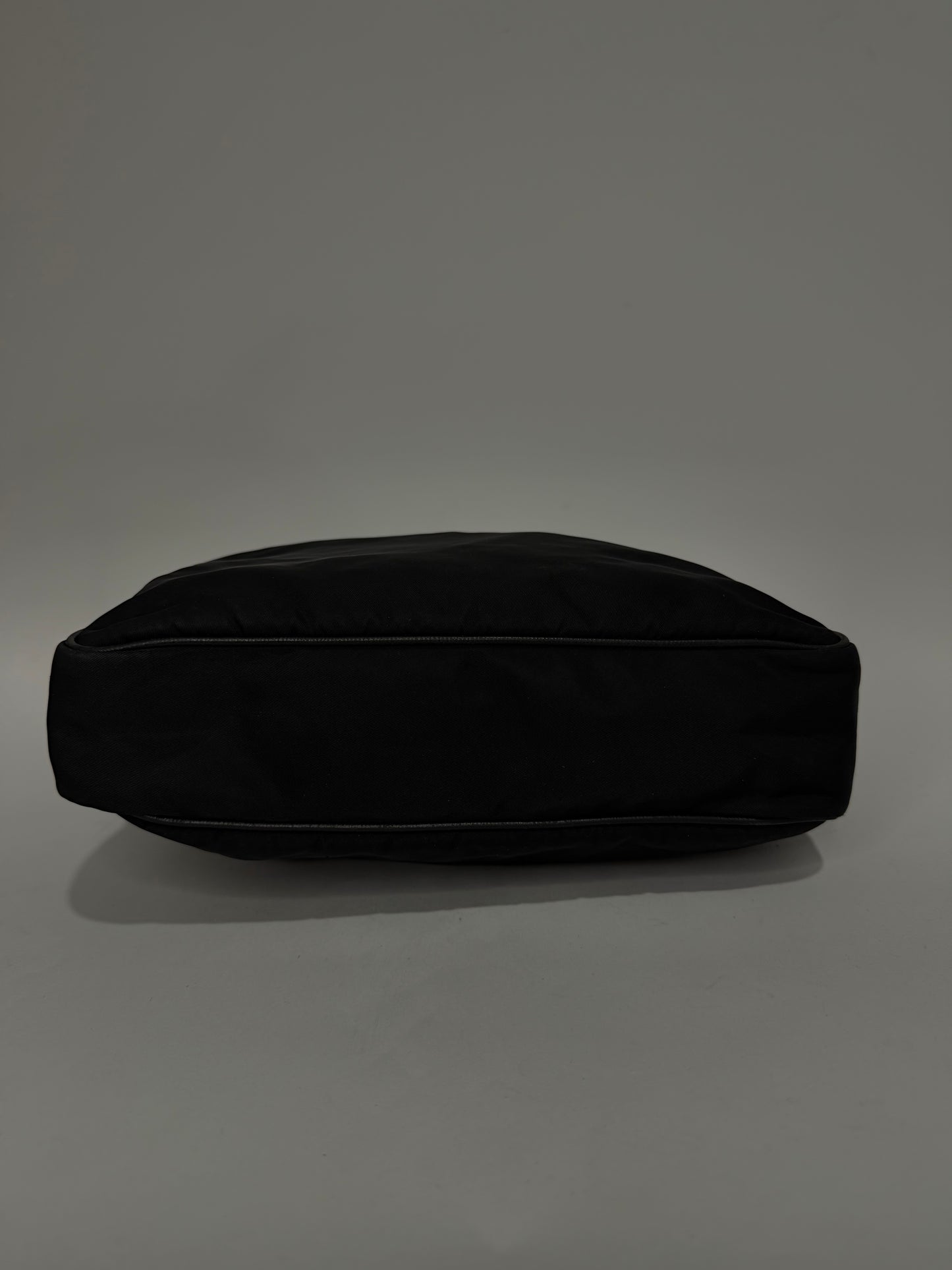 PRADA Tessuto Nylon Flat Messenger Bag Black