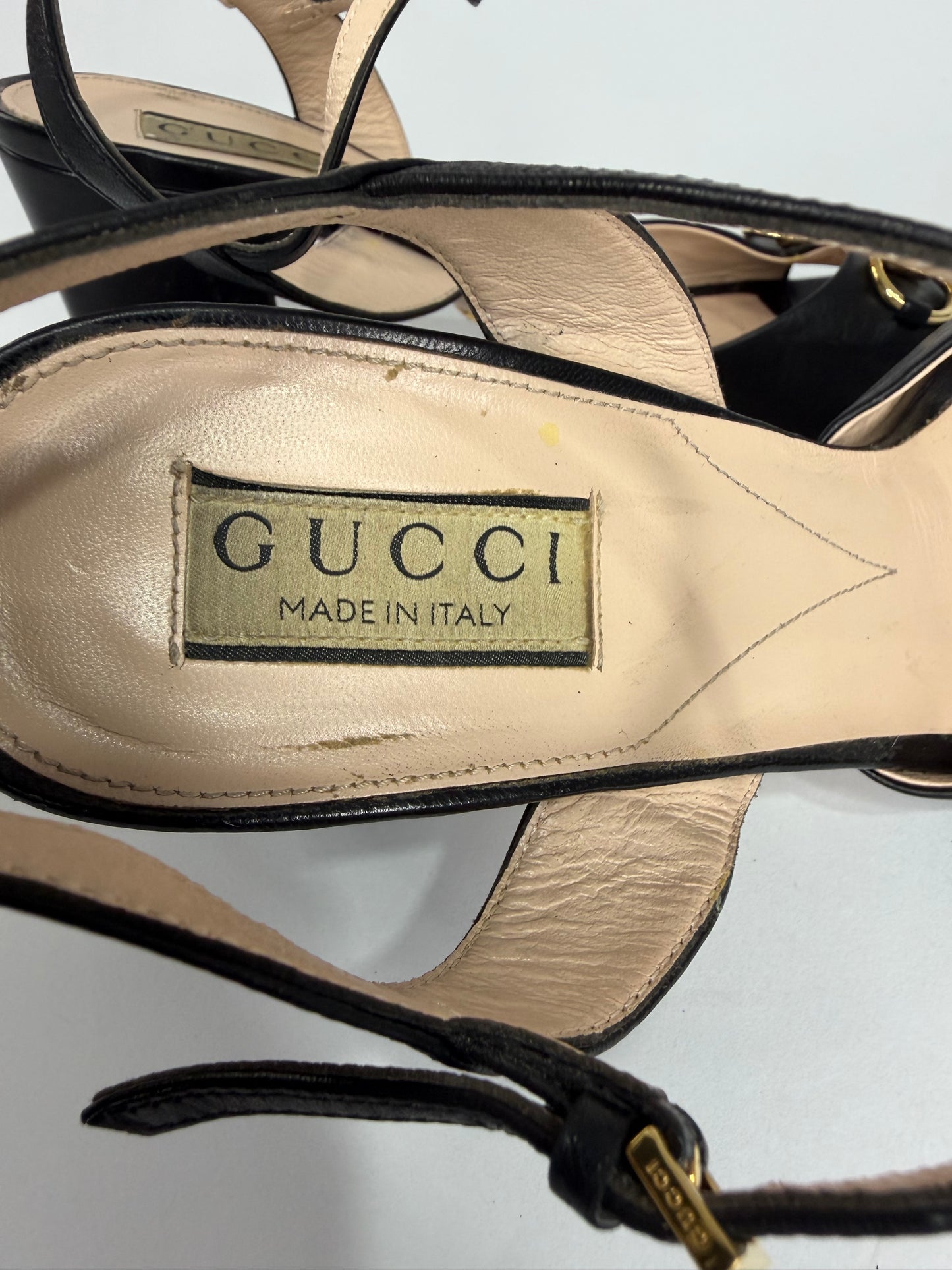 Gucci
Horsebit Accent Leather Sandals
Women's Size 39 EU/ 9 US / 6 UK