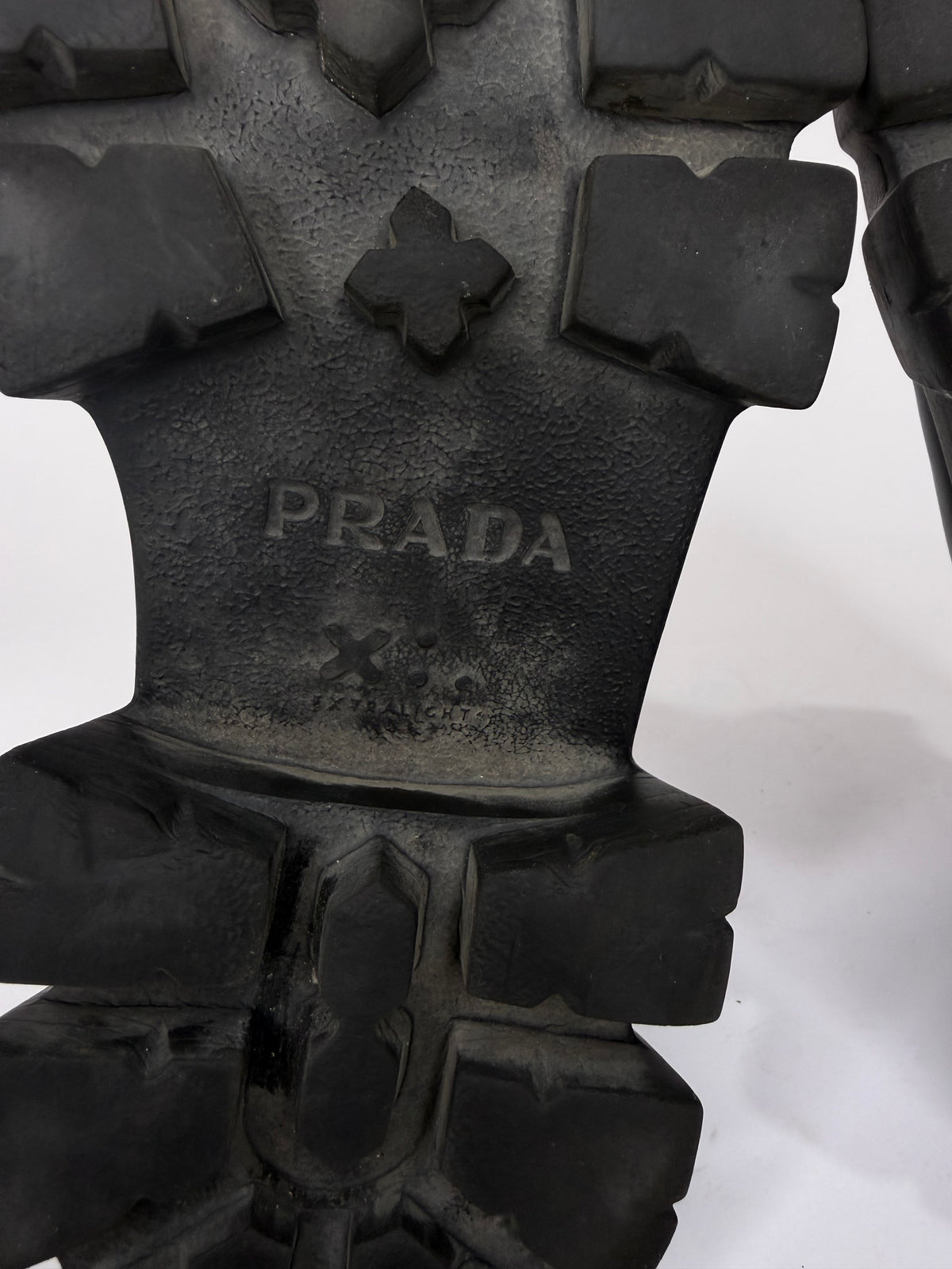 Prada Black Leather Monolith Platform Derby Sneakers Size 38 EU/ 8 US / 5 UK