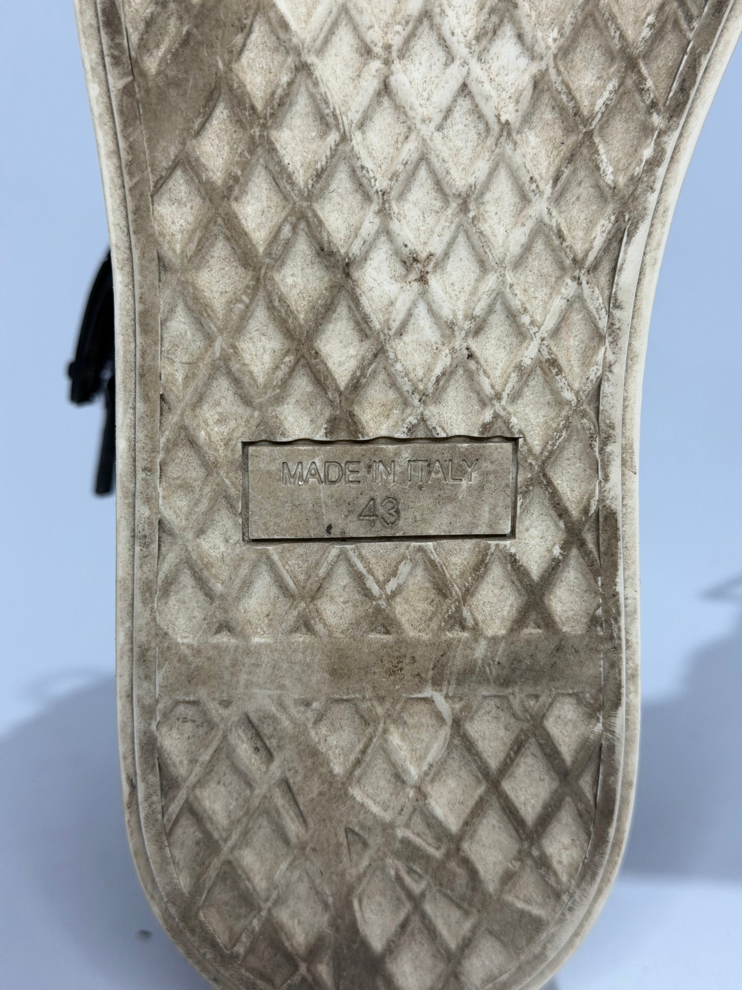 Giuseppe Zanotti Black/Gold Python Embossed Leather Double Zip High Top Sneakers Size 43 EU