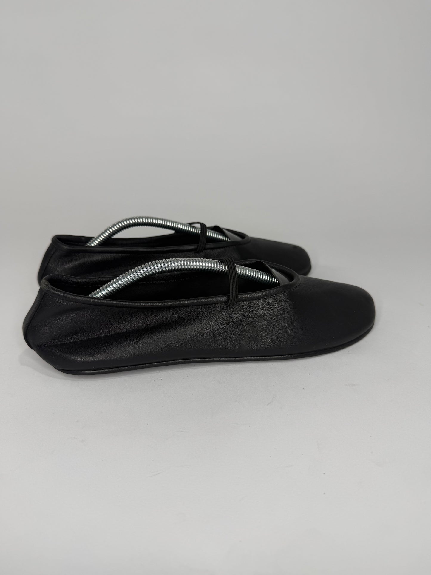 The Row Black Leather Elastic Ballet Slipper Size 36 EU/ 6 US/ 3 UK