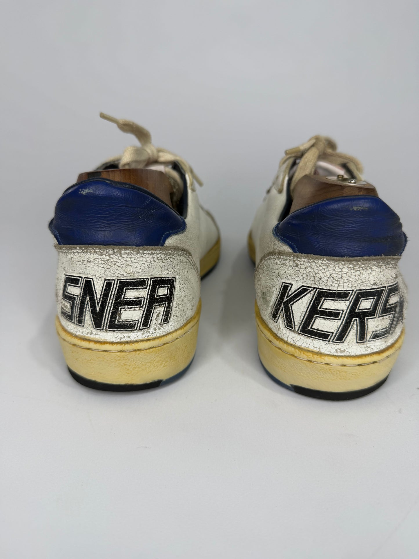 Golden Goose Ball Star Distressed Leather Sneakers White Size 40 EU/ 7 US/ 8 US