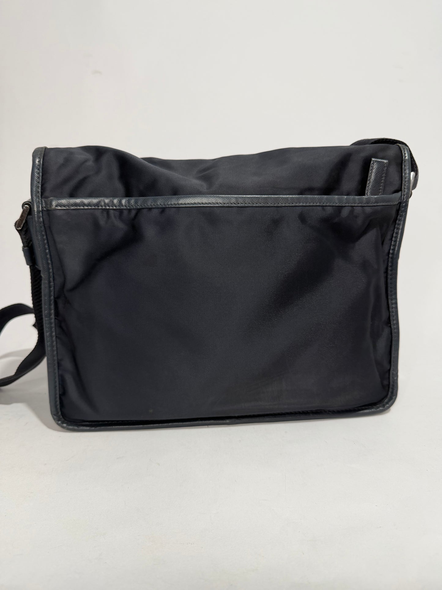 Navy Prada Tessuto Crossbody Bag