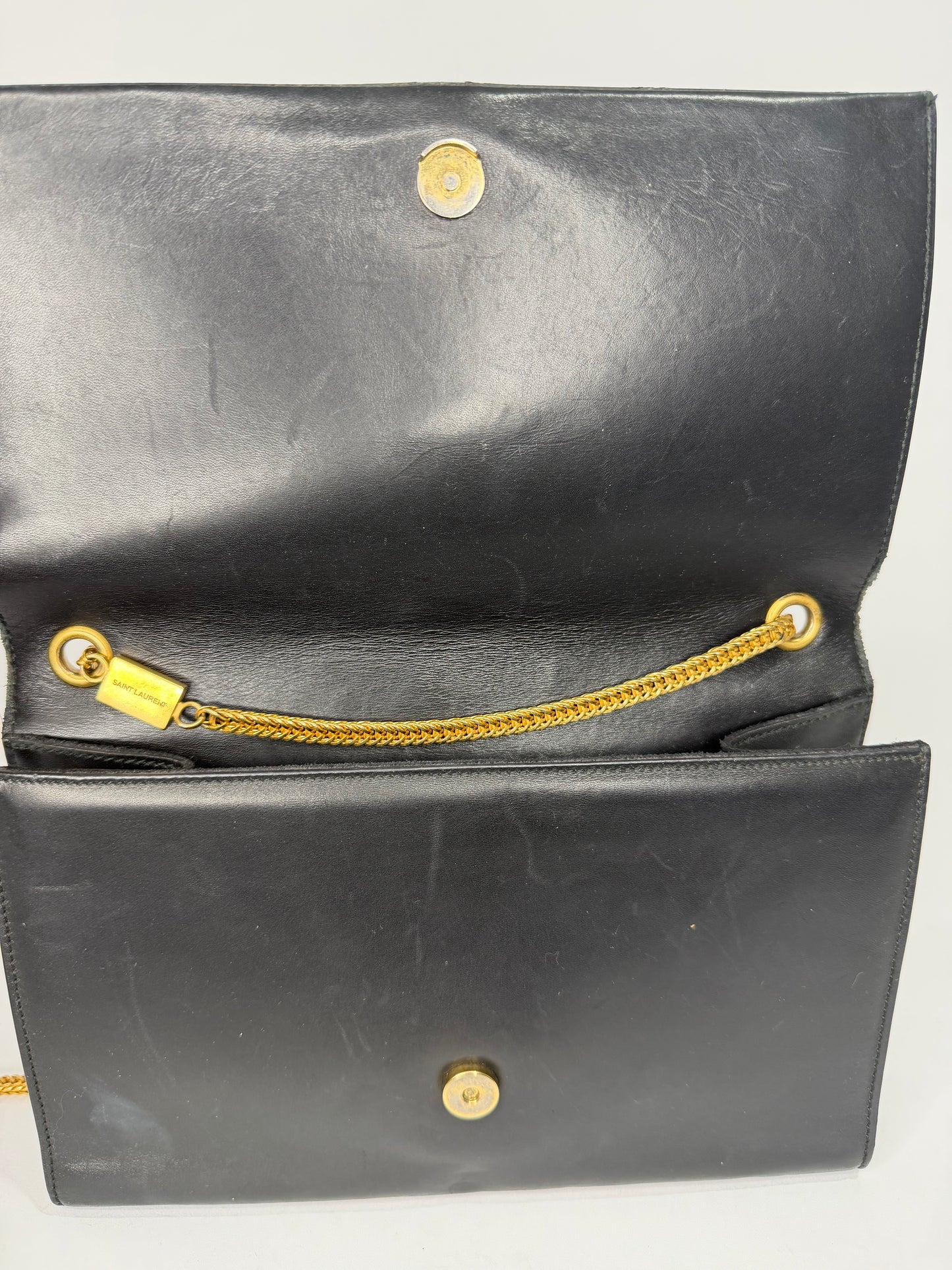 YVES SAINT LAURENT
Black Calfskin Leather Medium Kate Tassel Bag
