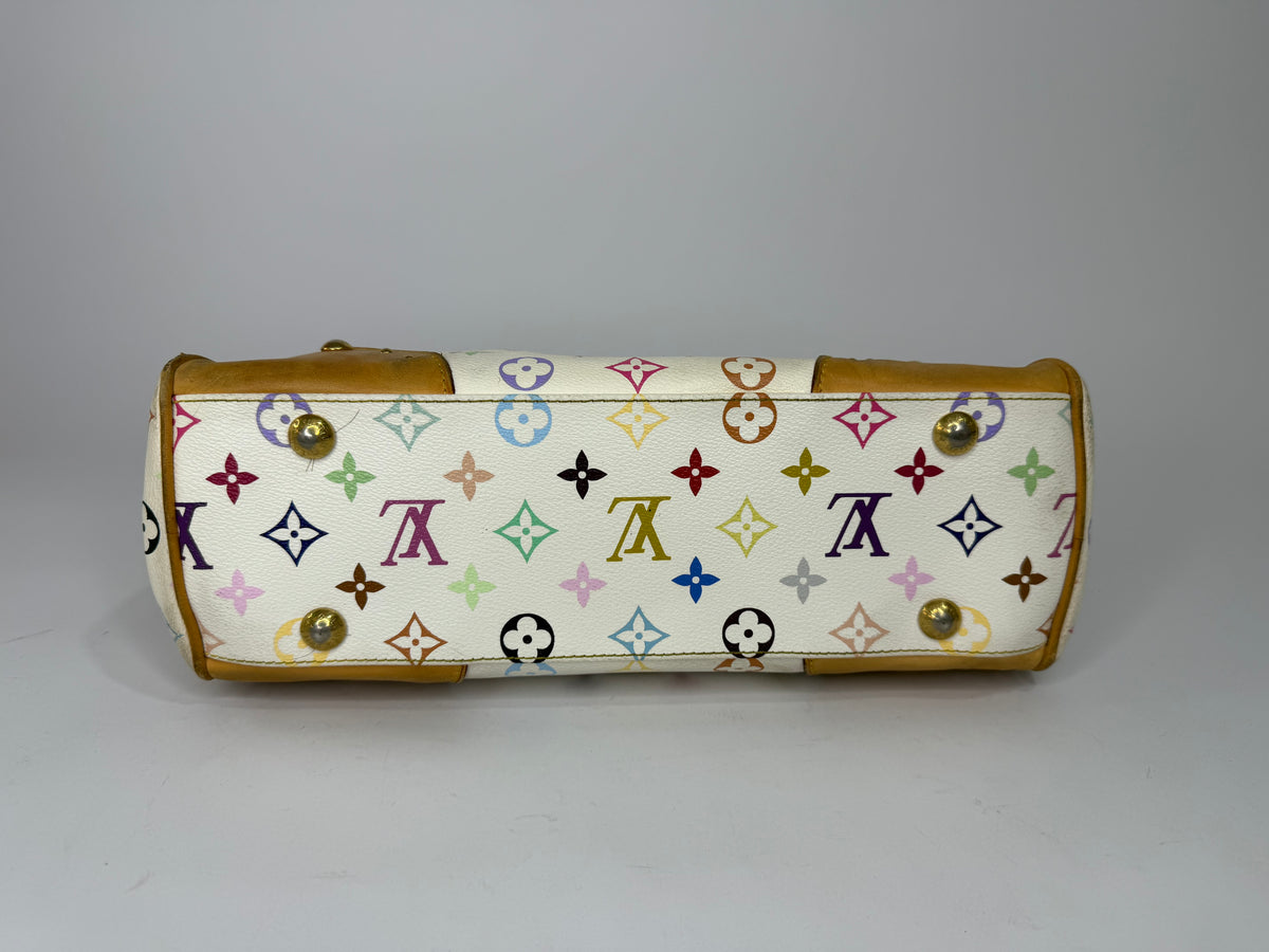Louis Vuitton White Mulitcolore Monogram Beverly MM