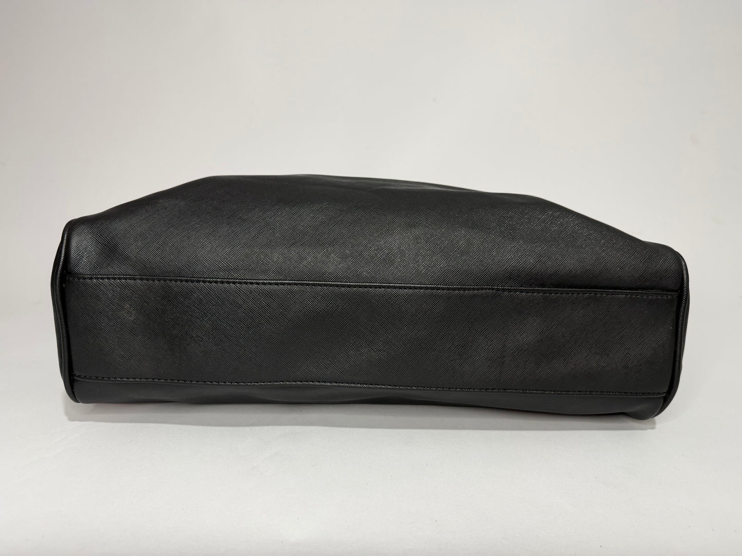 Vivienne Westwood Black Saffiano Leather Orb Tote / Bowler Bag