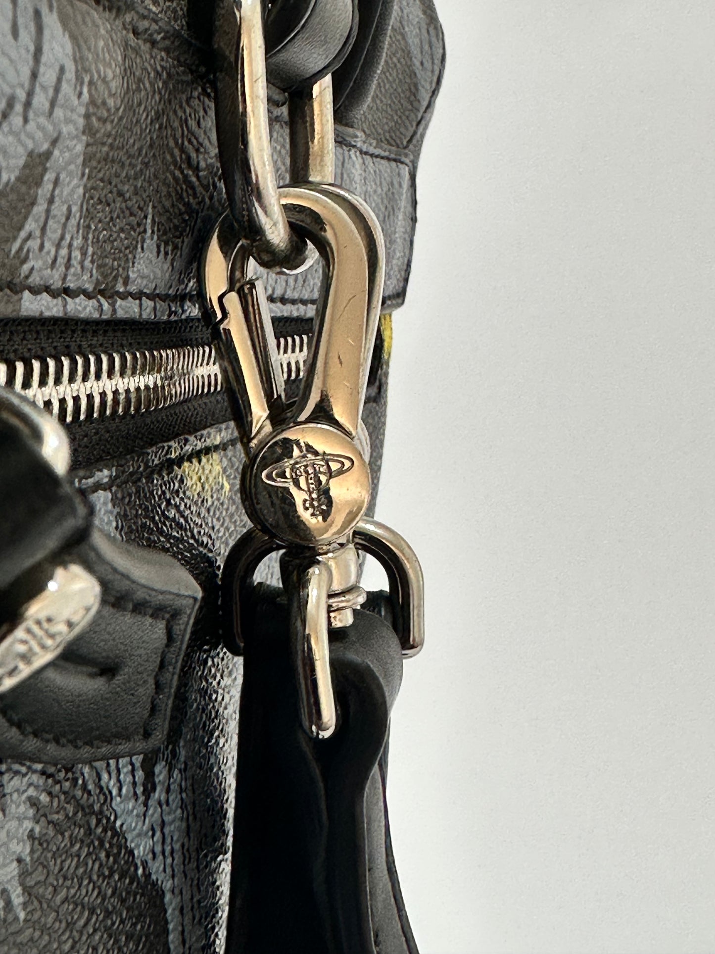 Vivienne Westwood Angomania Black Blue Canvas Backpack